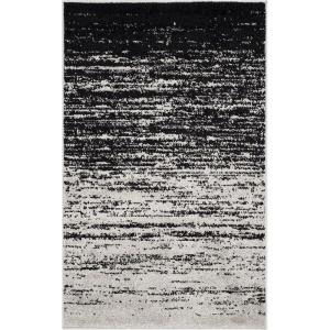 SAFAVIEH Area Rug 9×12 – Adirondack Collection – Large – Navy & Grey, Modern Ombre Design, Non Shedding & Easy to Clean, Ideal for Living Room, Bedroom, Office, Dining Space (ADR113E)(Silver/Black)