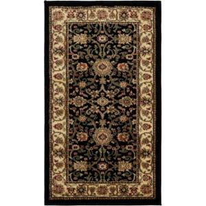 SAFAVIEH Lyndhurst Collection Area Rug – 8′ x 11′, Black & Red, Traditional Oriental Design, Non-Shedding & Easy Care, Ideal for High Traffic Areas in Living Room, Bedroom (LNH212G)(Black/Ivory)