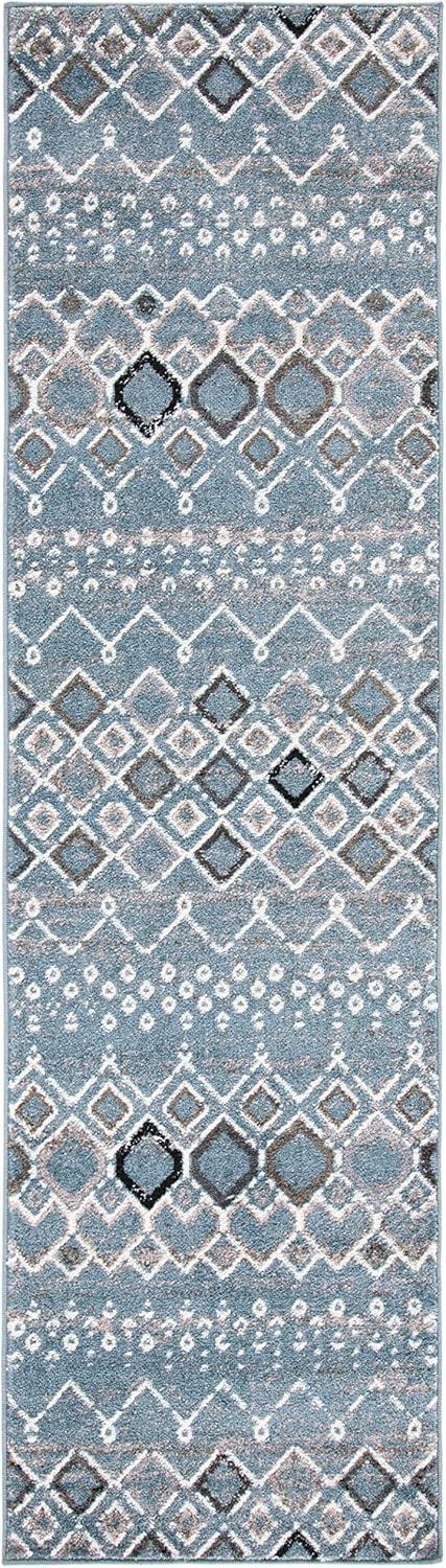 image:imageSAFAVIEH Amsterdam Collection Area Rug 8 x 10 Ivory amp Multi Moroccan Boho Design NonShedding amp Easy Care Ideal for High Traffic Areas in Living Room Bedroom AMS108KBlueIvory