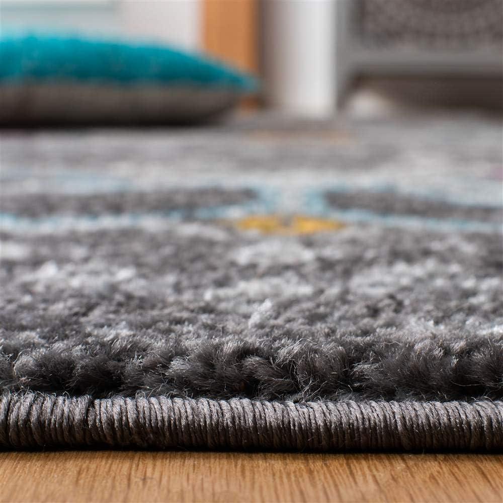 image:imageSAFAVIEH Amsterdam Collection Area Rug 8 x 10 Ivory amp Multi Moroccan Boho Design NonShedding amp Easy Care Ideal for High Traffic Areas in Living Room Bedroom AMS108KDark GreyIvory