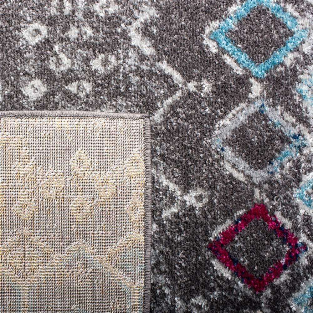 image:imageSAFAVIEH Amsterdam Collection Area Rug 8 x 10 Ivory amp Multi Moroccan Boho Design NonShedding amp Easy Care Ideal for High Traffic Areas in Living Room Bedroom AMS108KDark GreyIvory