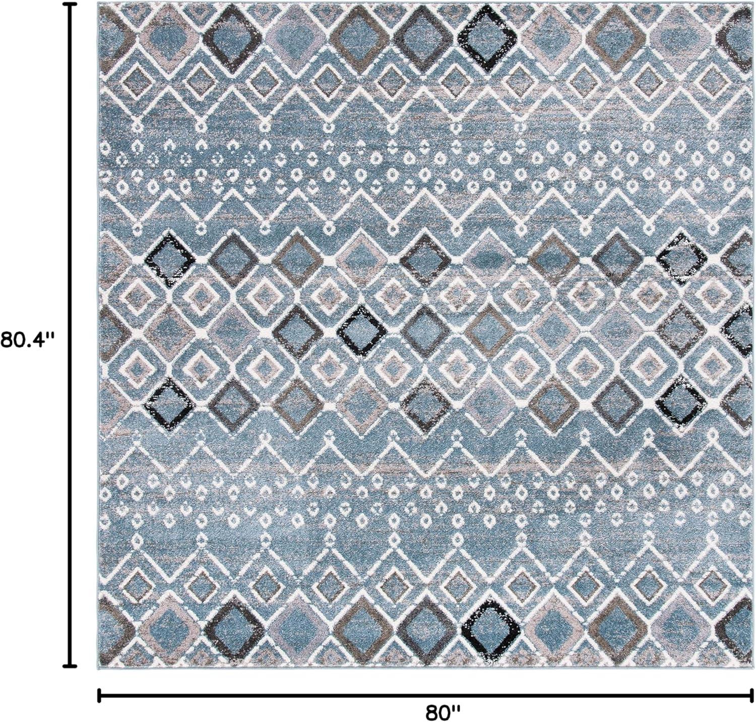image:imageSAFAVIEH Amsterdam Collection Area Rug 8 x 10 Ivory amp Multi Moroccan Boho Design NonShedding amp Easy Care Ideal for High Traffic Areas in Living Room Bedroom AMS108KBlueIvory