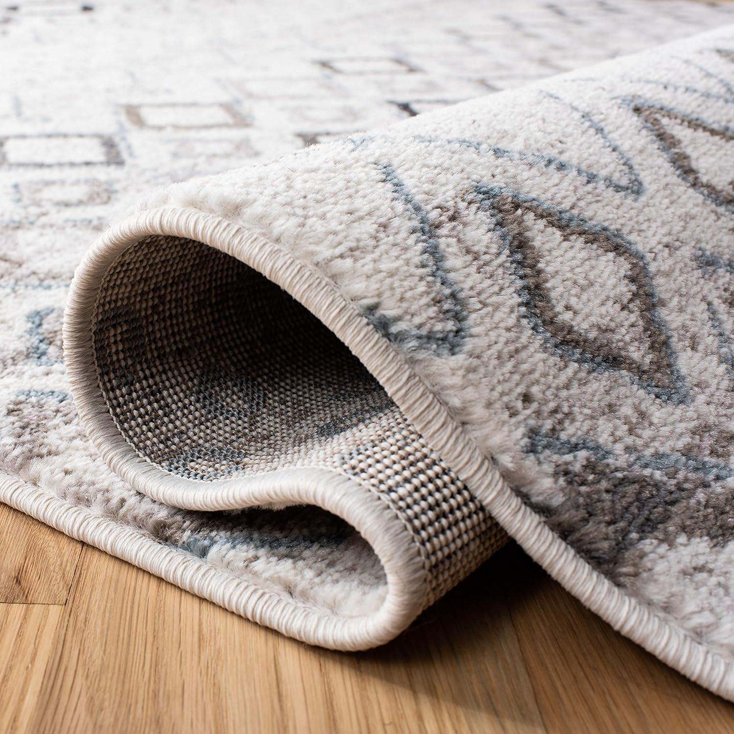 image:imageSAFAVIEH Amsterdam Collection Area Rug 8 x 10 Ivory amp Multi Moroccan Boho Design NonShedding amp Easy Care Ideal for High Traffic Areas in Living Room Bedroom AMS108KIvoryGrey