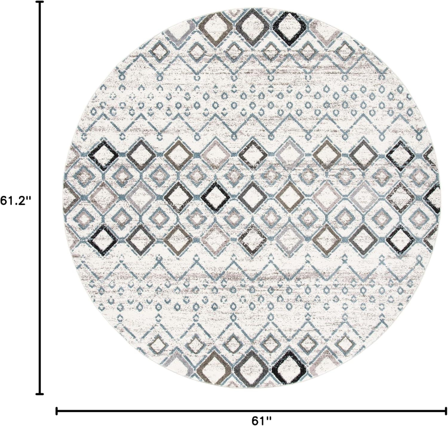 image:imageSAFAVIEH Amsterdam Collection Area Rug 8 x 10 Ivory amp Multi Moroccan Boho Design NonShedding amp Easy Care Ideal for High Traffic Areas in Living Room Bedroom AMS108KIvoryGrey