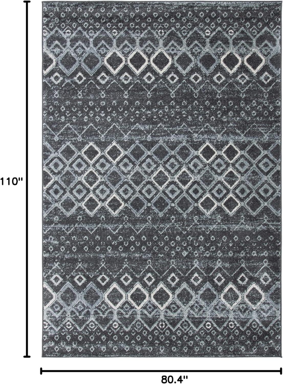 image:imageSAFAVIEH Amsterdam Collection Area Rug 8 x 10 Ivory amp Multi Moroccan Boho Design NonShedding amp Easy Care Ideal for High Traffic Areas in Living Room Bedroom AMS108KDark GreyLight Grey