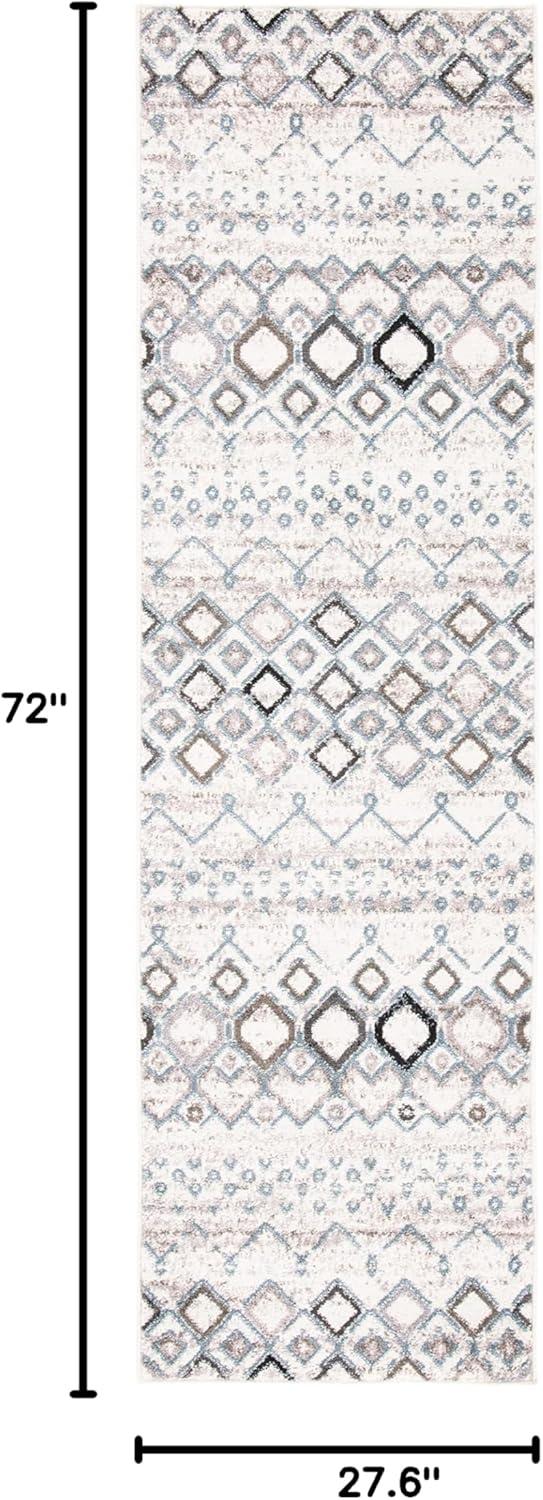 image:imageSAFAVIEH Amsterdam Collection Area Rug 8 x 10 Ivory amp Multi Moroccan Boho Design NonShedding amp Easy Care Ideal for High Traffic Areas in Living Room Bedroom AMS108KIvoryGrey