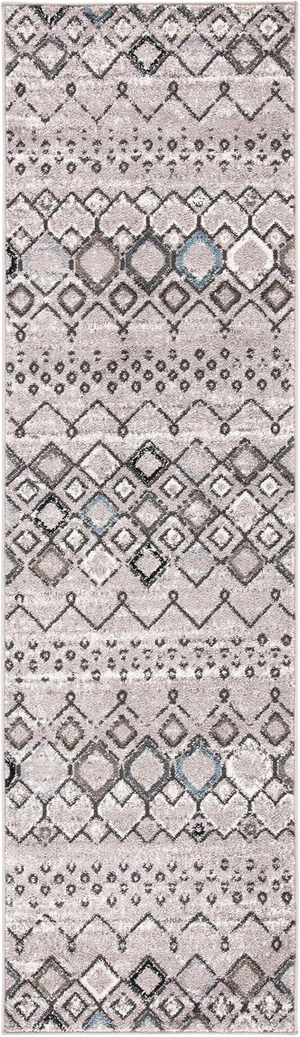 image:imageSAFAVIEH Amsterdam Collection Area Rug 8 x 10 Ivory amp Multi Moroccan Boho Design NonShedding amp Easy Care Ideal for High Traffic Areas in Living Room Bedroom AMS108KLight GreyBrown