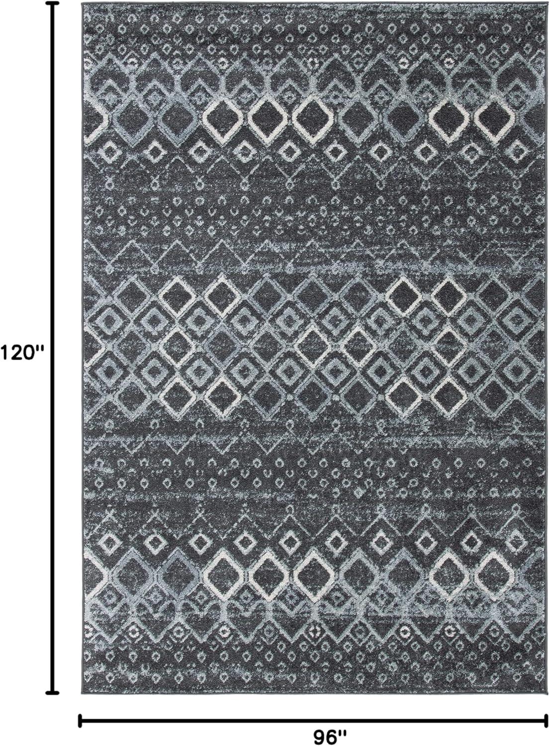 image:imageSAFAVIEH Amsterdam Collection Area Rug 8 x 10 Ivory amp Multi Moroccan Boho Design NonShedding amp Easy Care Ideal for High Traffic Areas in Living Room Bedroom AMS108KDark GreyLight Grey