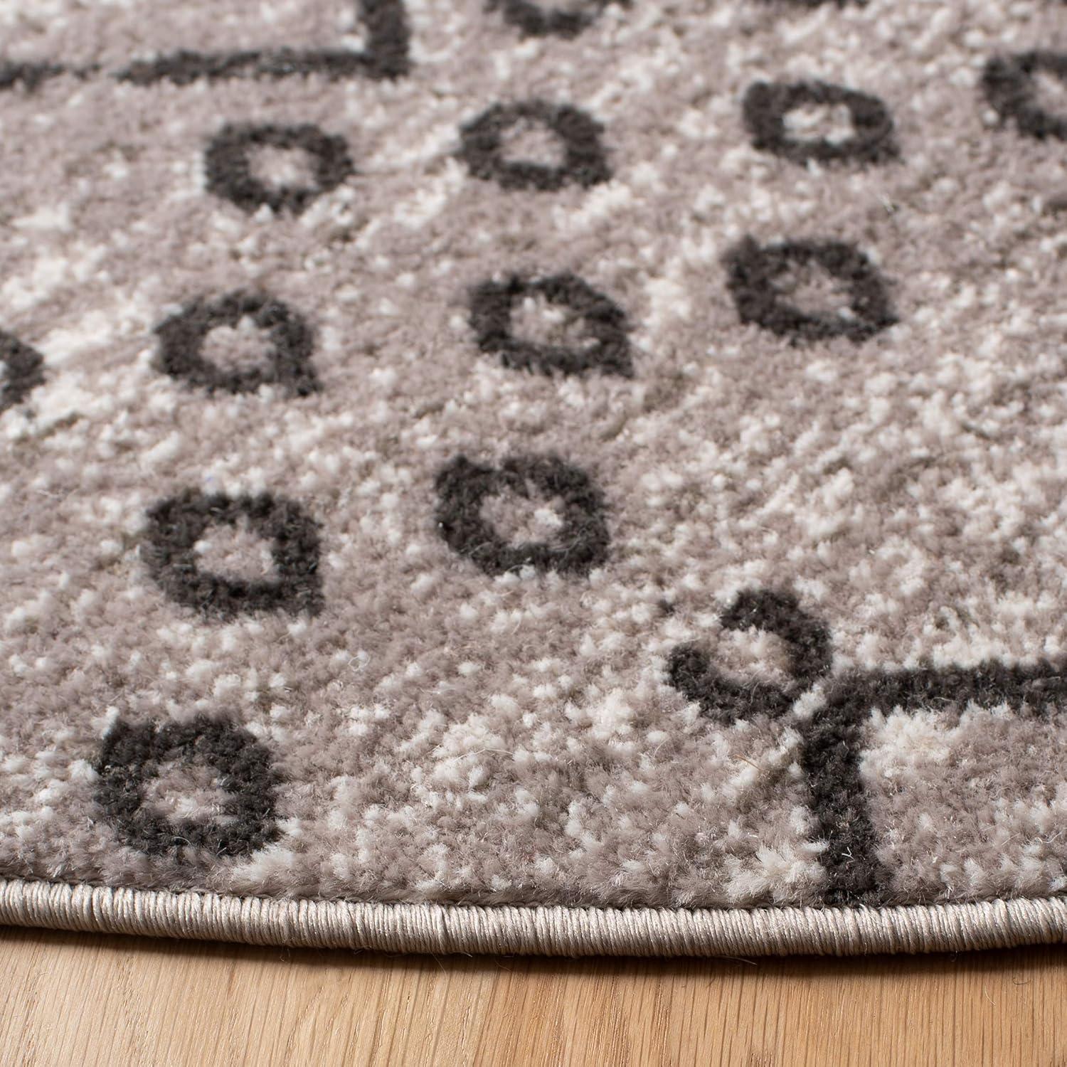 image:imageSAFAVIEH Amsterdam Collection Area Rug 8 x 10 Ivory amp Multi Moroccan Boho Design NonShedding amp Easy Care Ideal for High Traffic Areas in Living Room Bedroom AMS108KLight GreyBrown