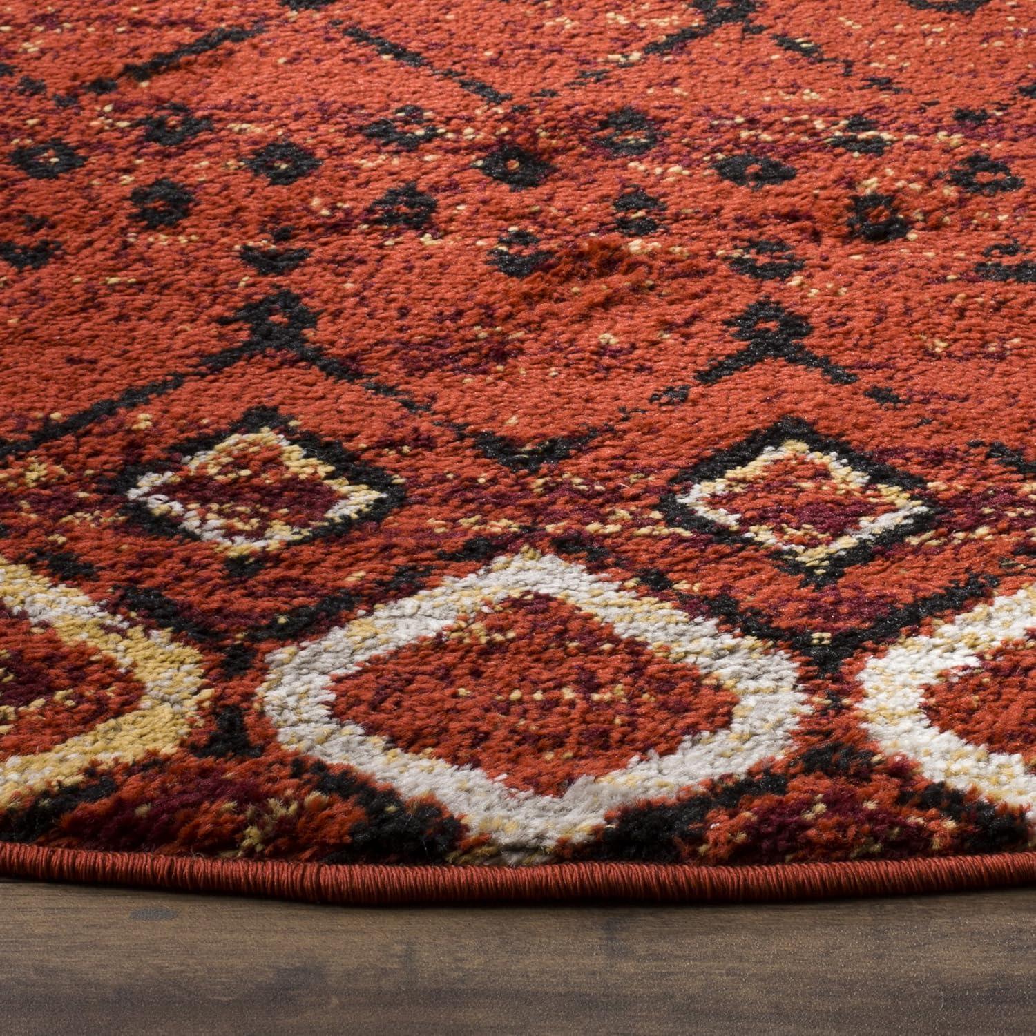 image:imageSAFAVIEH Amsterdam Collection Area Rug 8 x 10 Ivory amp Multi Moroccan Boho Design NonShedding amp Easy Care Ideal for High Traffic Areas in Living Room Bedroom AMS108KTerracottaMulti