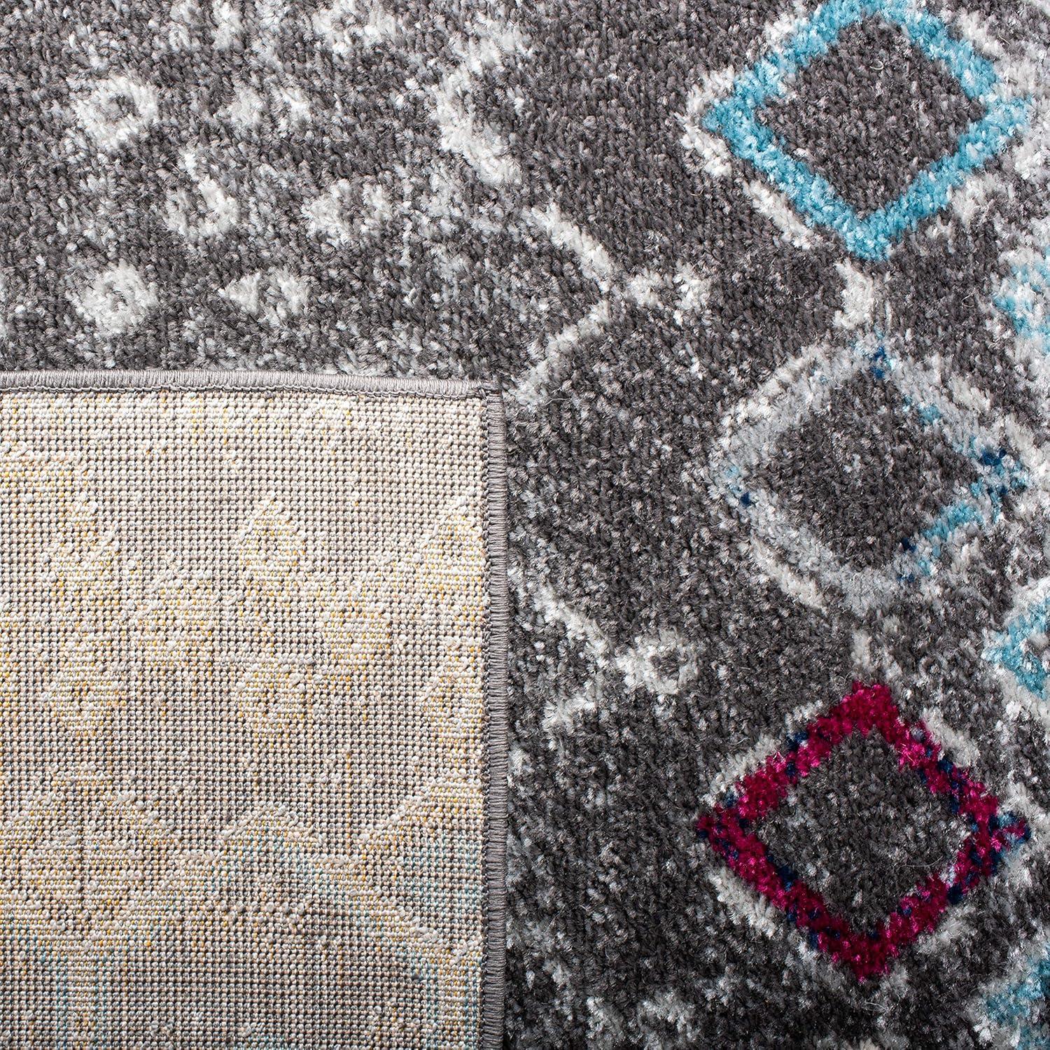 image:imageSAFAVIEH Amsterdam Collection Area Rug 8 x 10 Ivory amp Multi Moroccan Boho Design NonShedding amp Easy Care Ideal for High Traffic Areas in Living Room Bedroom AMS108KDark GreyIvory