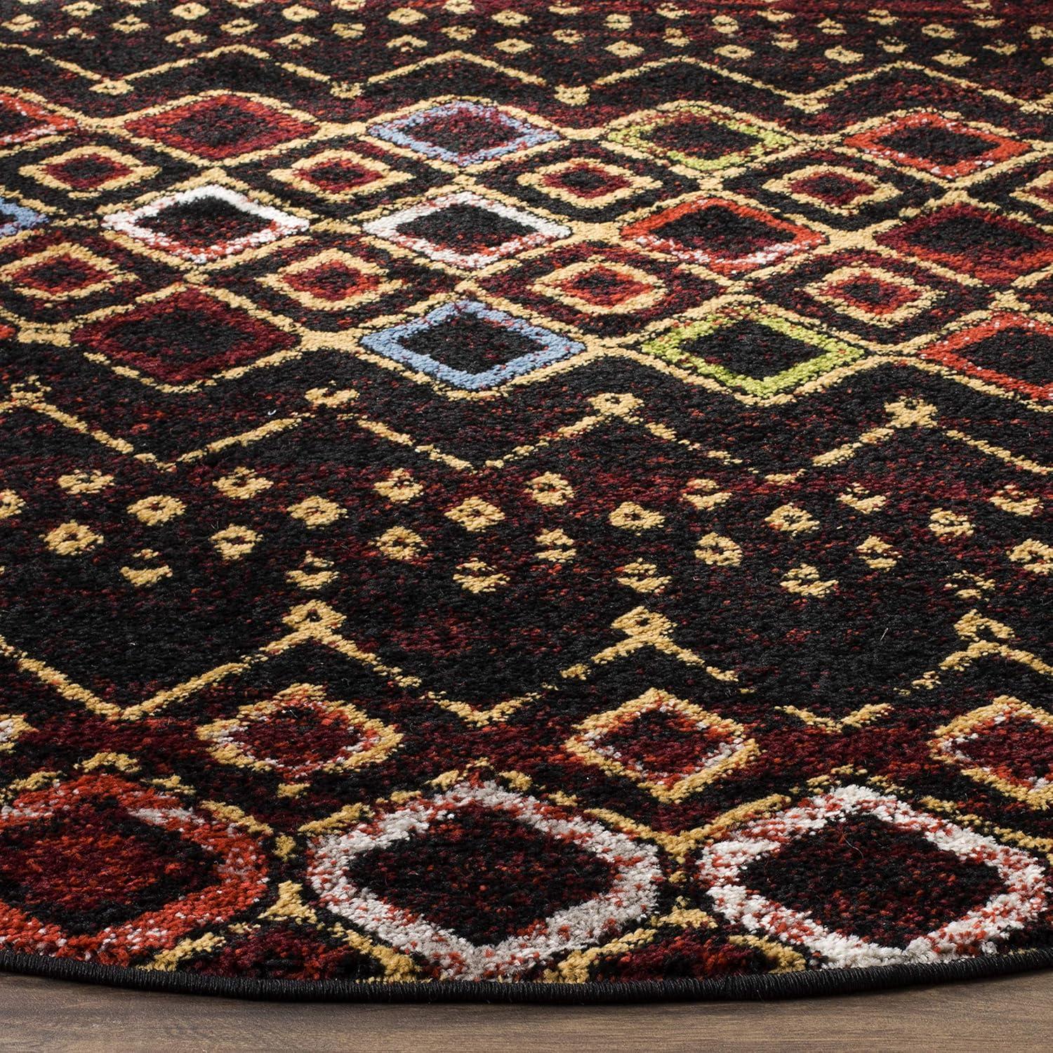 image:imageSAFAVIEH Amsterdam Collection Area Rug 8 x 10 Ivory amp Multi Moroccan Boho Design NonShedding amp Easy Care Ideal for High Traffic Areas in Living Room Bedroom AMS108KBlackMulti
