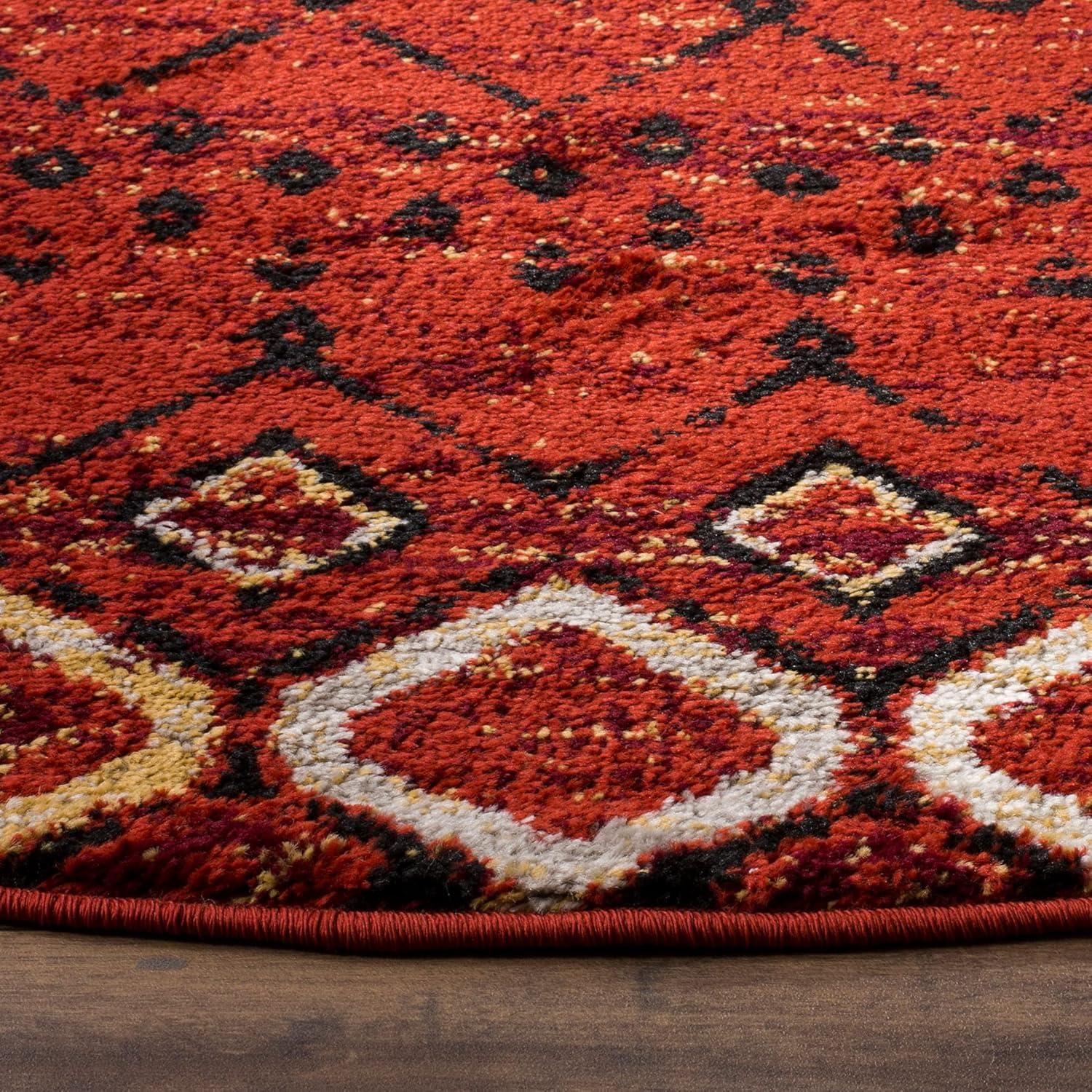 image:imageSAFAVIEH Amsterdam Collection Area Rug 8 x 10 Ivory amp Multi Moroccan Boho Design NonShedding amp Easy Care Ideal for High Traffic Areas in Living Room Bedroom AMS108KTerracottaMulti