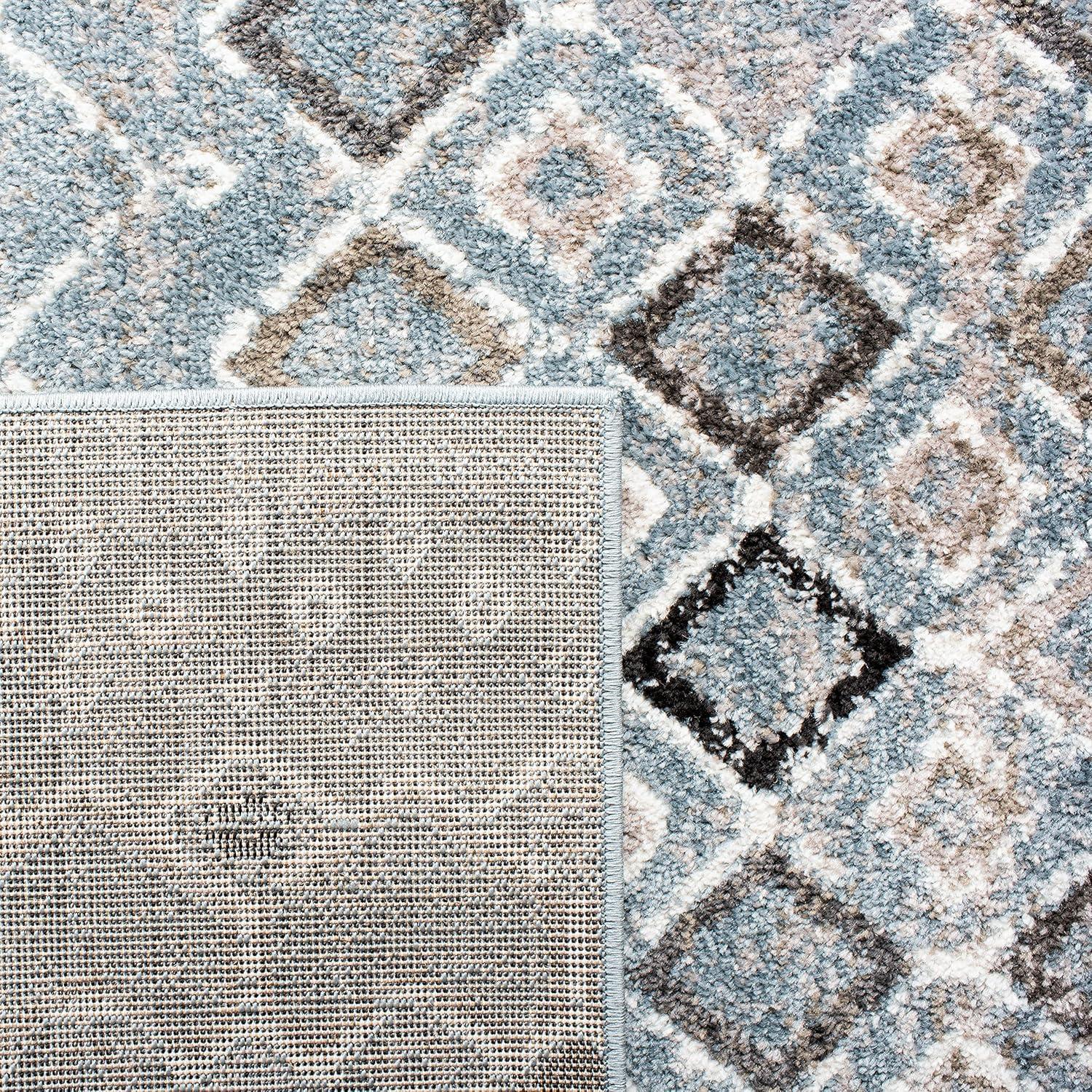 image:imageSAFAVIEH Amsterdam Collection Area Rug 8 x 10 Ivory amp Multi Moroccan Boho Design NonShedding amp Easy Care Ideal for High Traffic Areas in Living Room Bedroom AMS108KBlueIvory