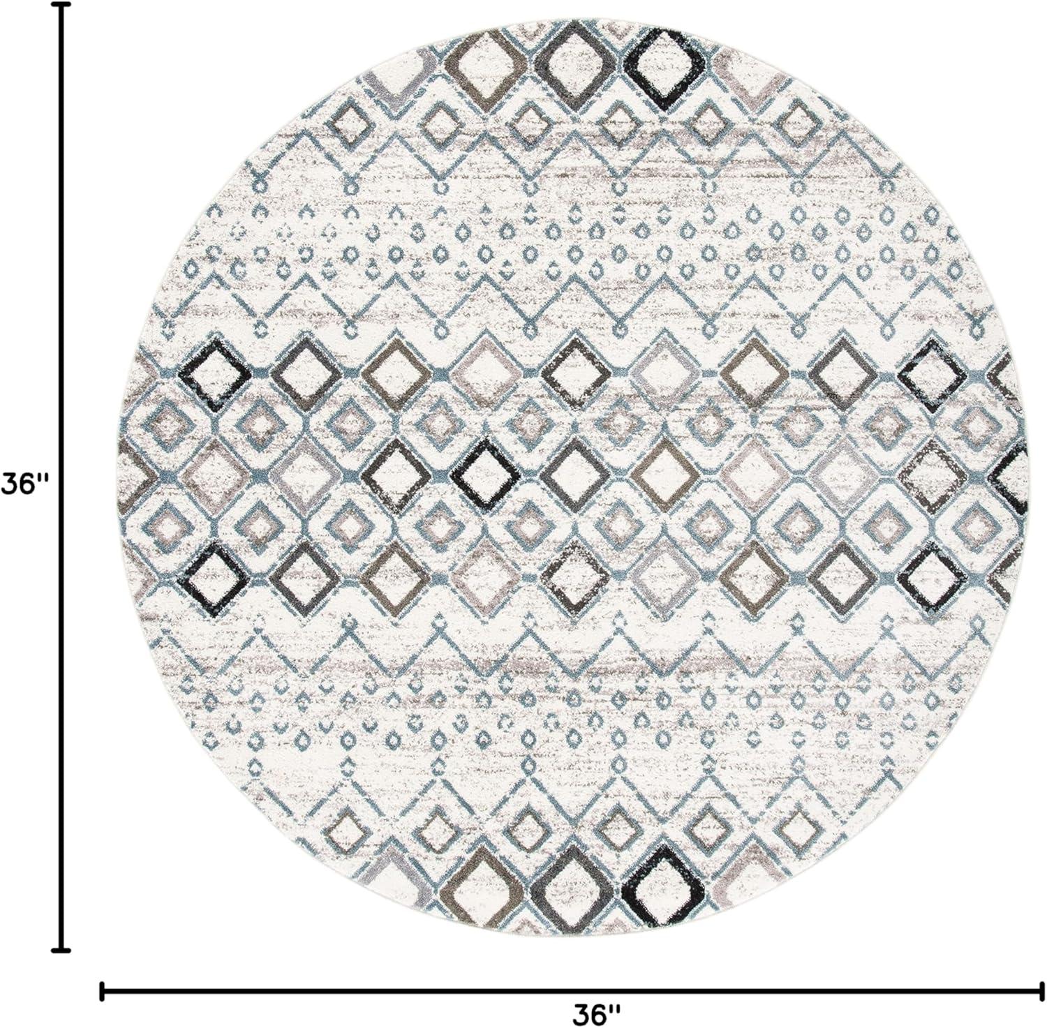 image:imageSAFAVIEH Amsterdam Collection Area Rug 8 x 10 Ivory amp Multi Moroccan Boho Design NonShedding amp Easy Care Ideal for High Traffic Areas in Living Room Bedroom AMS108KIvoryGrey