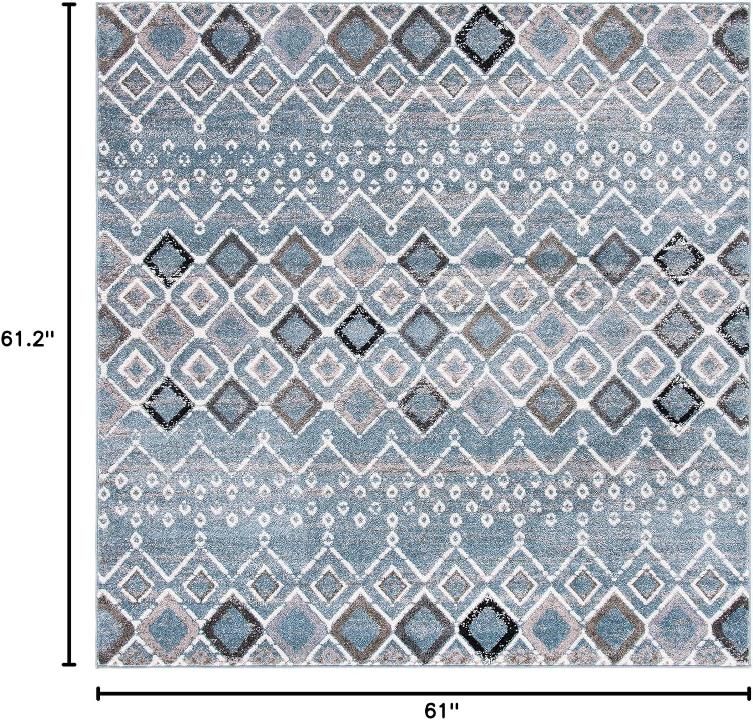 image:imageSAFAVIEH Amsterdam Collection Area Rug 8 x 10 Ivory amp Multi Moroccan Boho Design NonShedding amp Easy Care Ideal for High Traffic Areas in Living Room Bedroom AMS108KBlueIvory