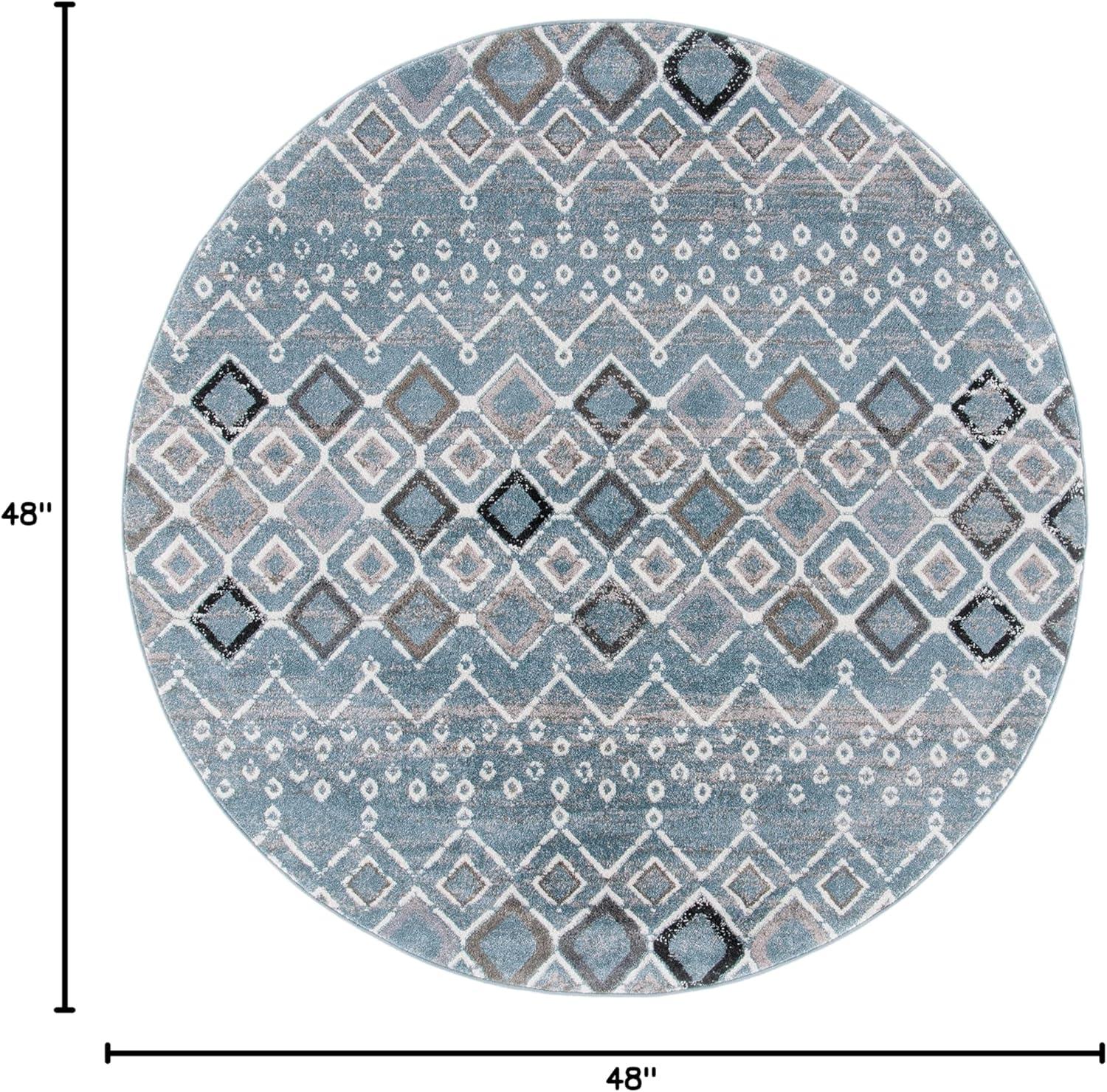 image:imageSAFAVIEH Amsterdam Collection Area Rug 8 x 10 Ivory amp Multi Moroccan Boho Design NonShedding amp Easy Care Ideal for High Traffic Areas in Living Room Bedroom AMS108KBlueIvory