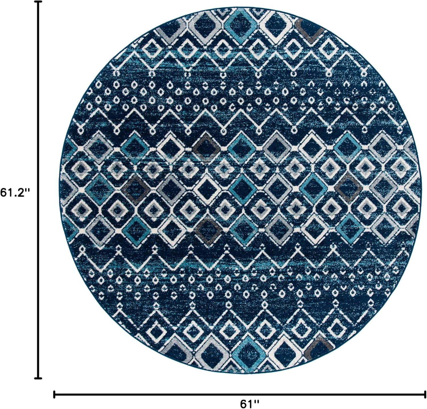 image:imageSAFAVIEH Amsterdam Collection Area Rug 8 x 10 Ivory amp Multi Moroccan Boho Design NonShedding amp Easy Care Ideal for High Traffic Areas in Living Room Bedroom AMS108KNavyBeige