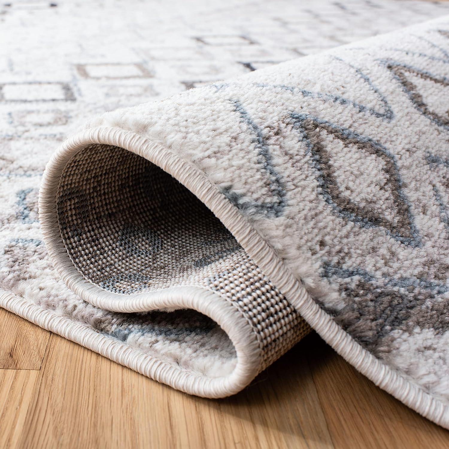 image:imageSAFAVIEH Amsterdam Collection Area Rug 8 x 10 Ivory amp Multi Moroccan Boho Design NonShedding amp Easy Care Ideal for High Traffic Areas in Living Room Bedroom AMS108KIvoryGrey