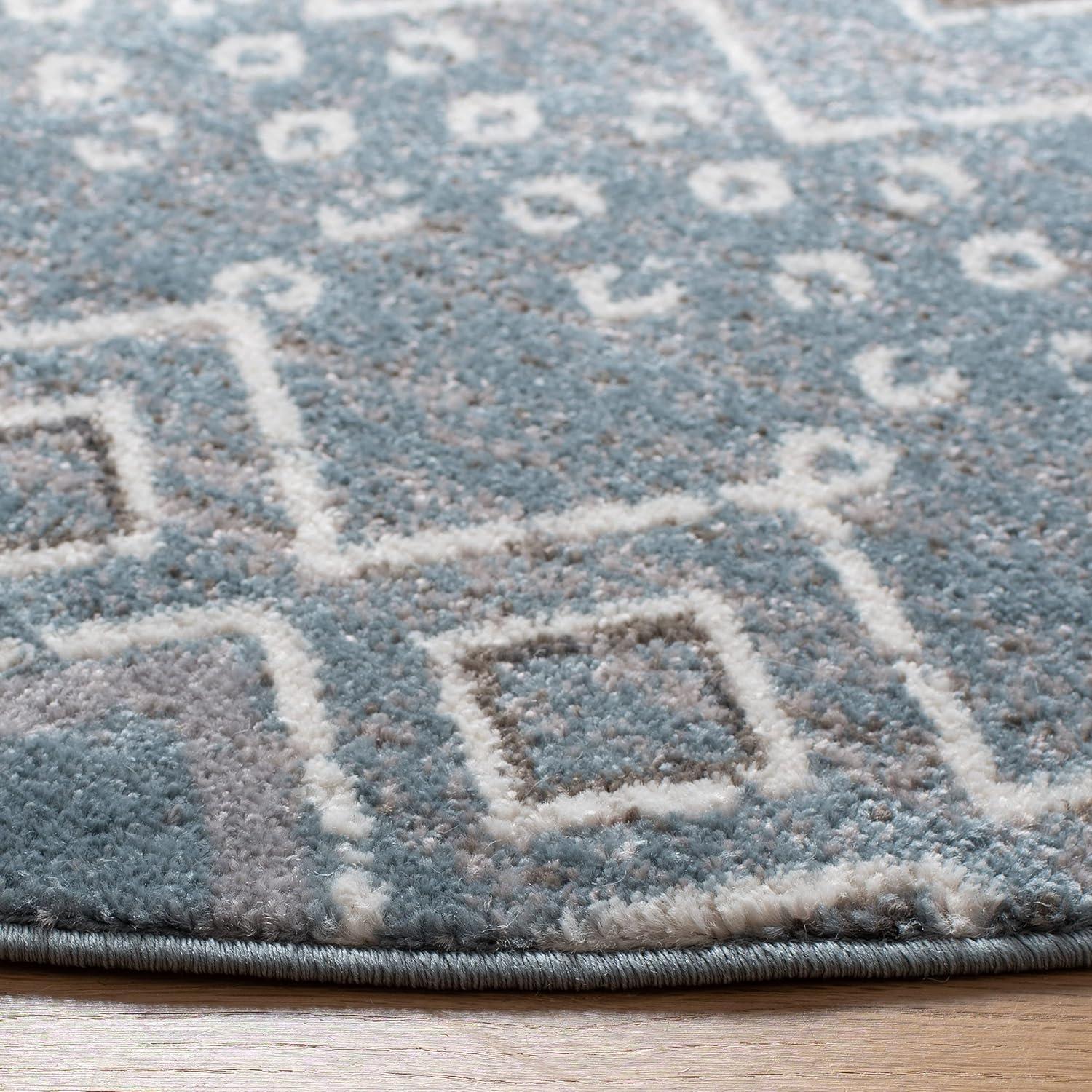image:imageSAFAVIEH Amsterdam Collection Area Rug 8 x 10 Ivory amp Multi Moroccan Boho Design NonShedding amp Easy Care Ideal for High Traffic Areas in Living Room Bedroom AMS108KBlueIvory