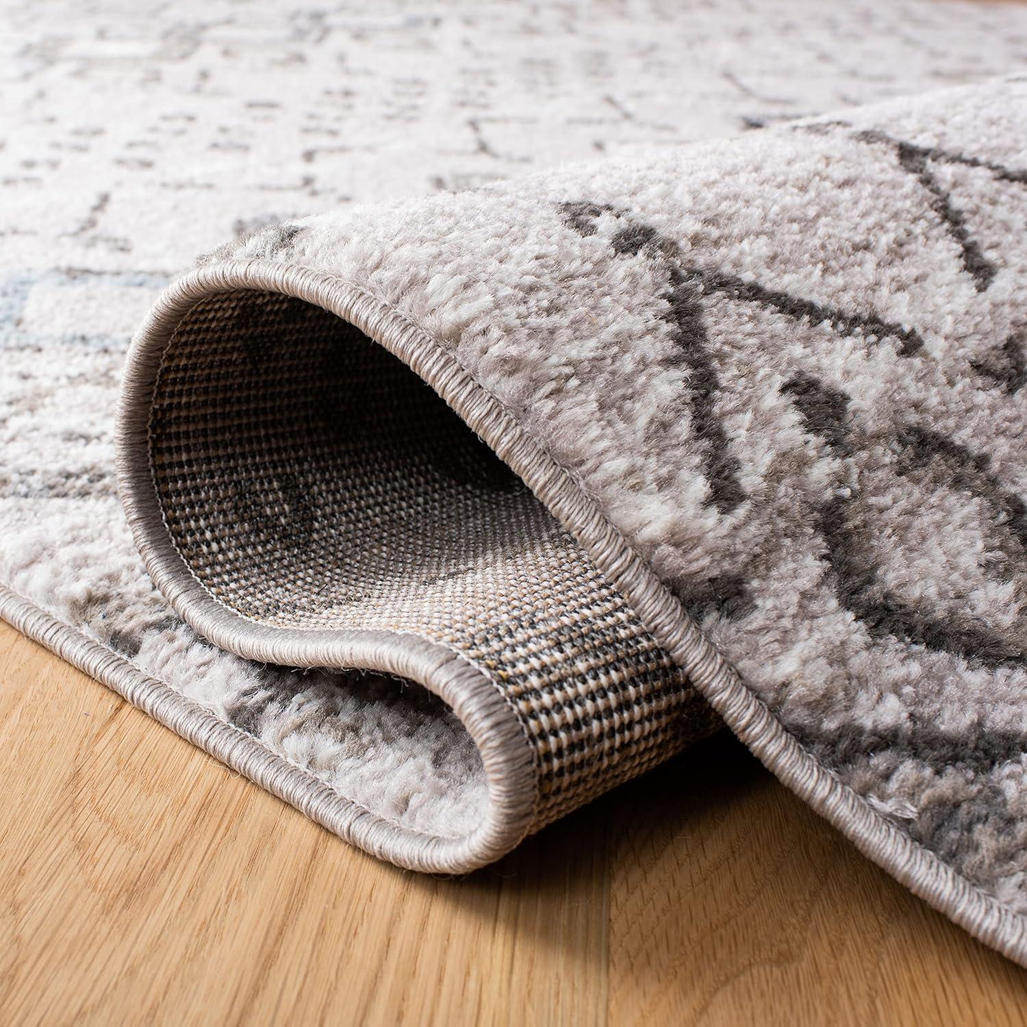 image:imageSAFAVIEH Amsterdam Collection Area Rug 8 x 10 Ivory amp Multi Moroccan Boho Design NonShedding amp Easy Care Ideal for High Traffic Areas in Living Room Bedroom AMS108KLight GreyBrown