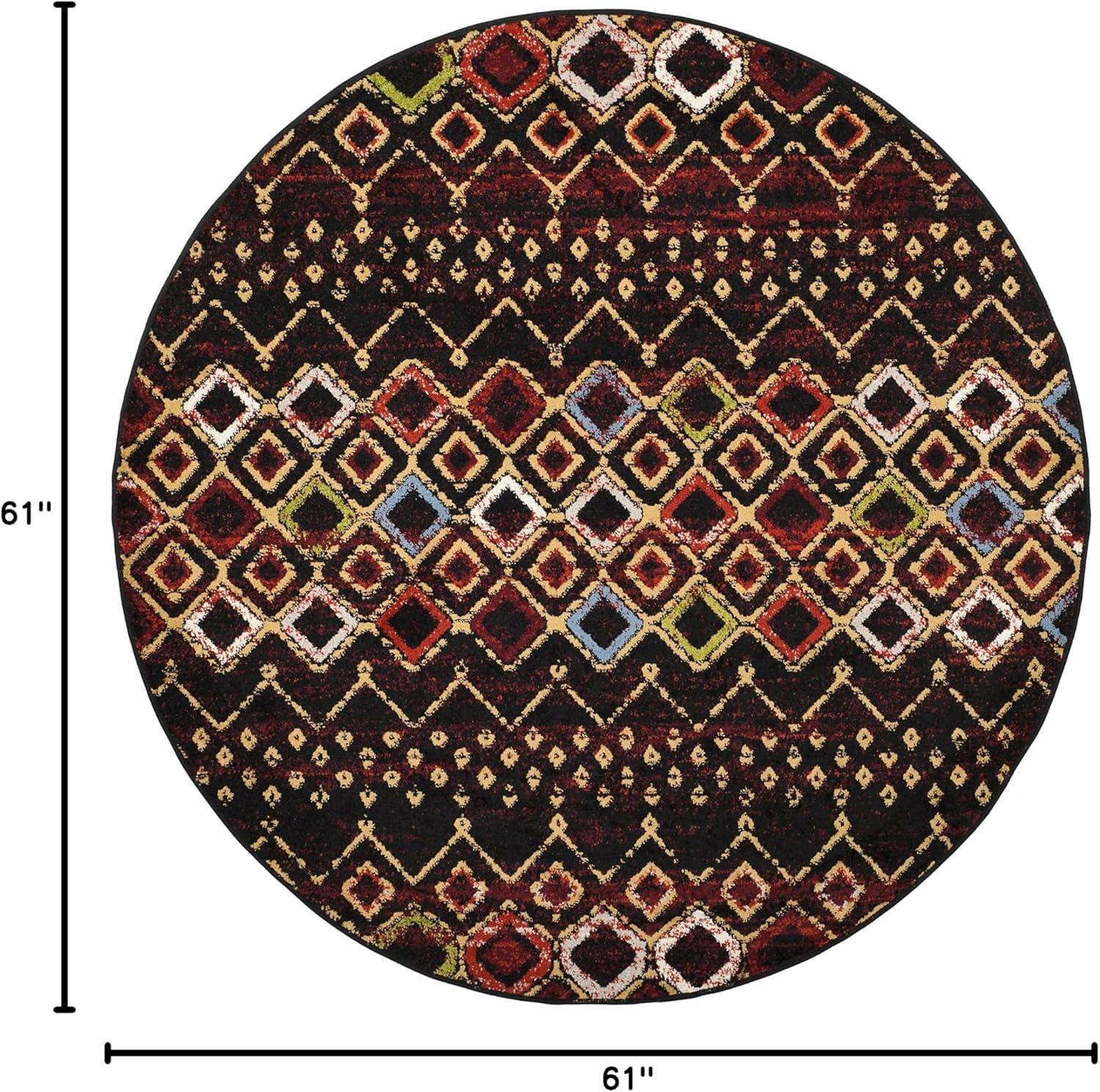 image:imageSAFAVIEH Amsterdam Collection Area Rug 8 x 10 Ivory amp Multi Moroccan Boho Design NonShedding amp Easy Care Ideal for High Traffic Areas in Living Room Bedroom AMS108KBlackMulti