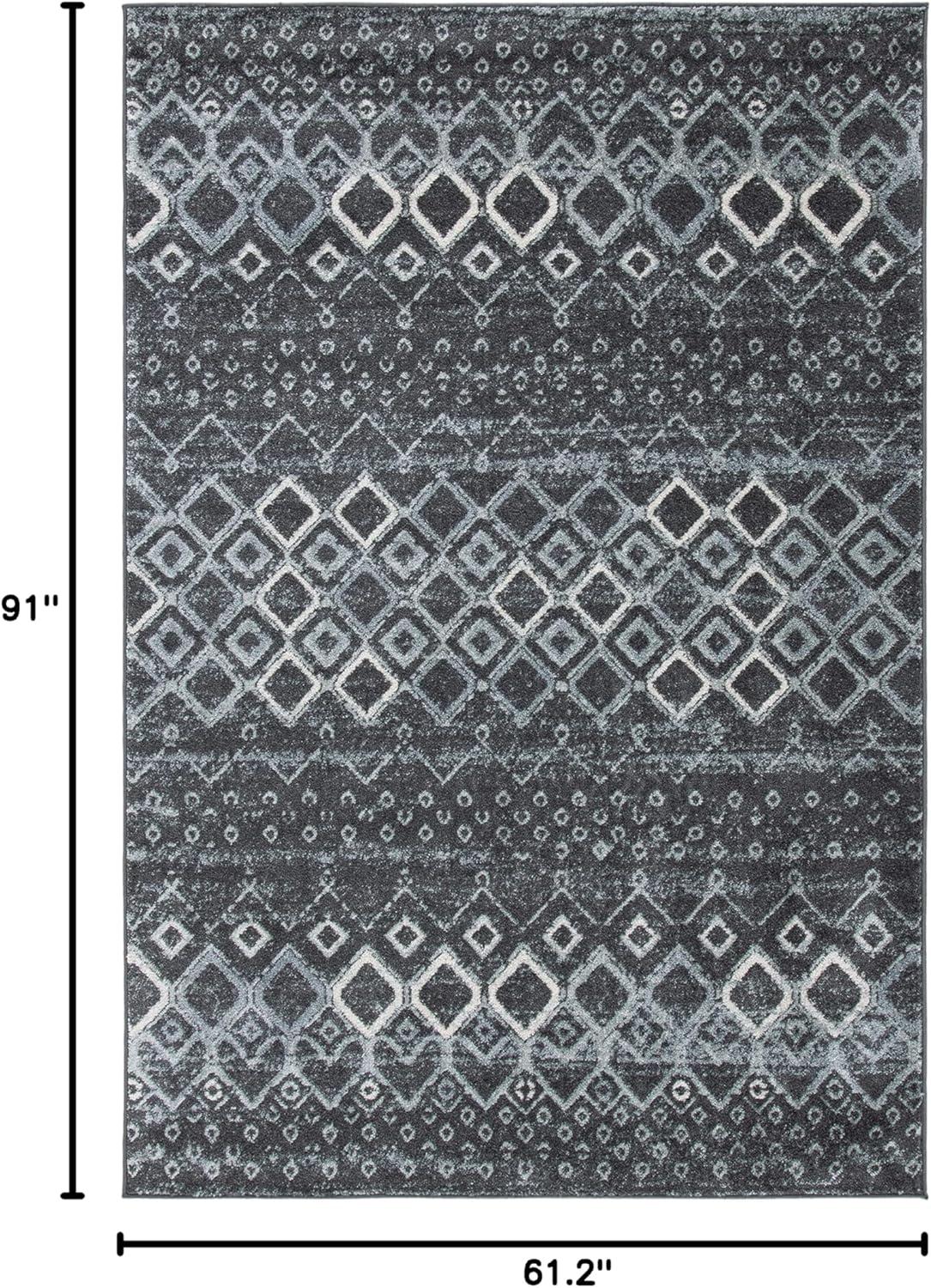 image:imageSAFAVIEH Amsterdam Collection Area Rug 8 x 10 Ivory amp Multi Moroccan Boho Design NonShedding amp Easy Care Ideal for High Traffic Areas in Living Room Bedroom AMS108KDark GreyLight Grey