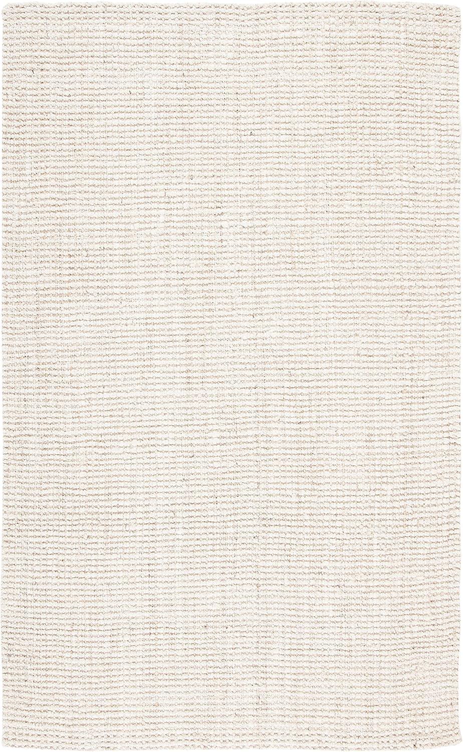 image:imageSAFAVIEH Area Rug 5x8 Natural Fiber Collection Natural Brown Handmade Jute amp Coir Farmhouse Style Chunky Textured Thick Pile NF747ABleachIvory