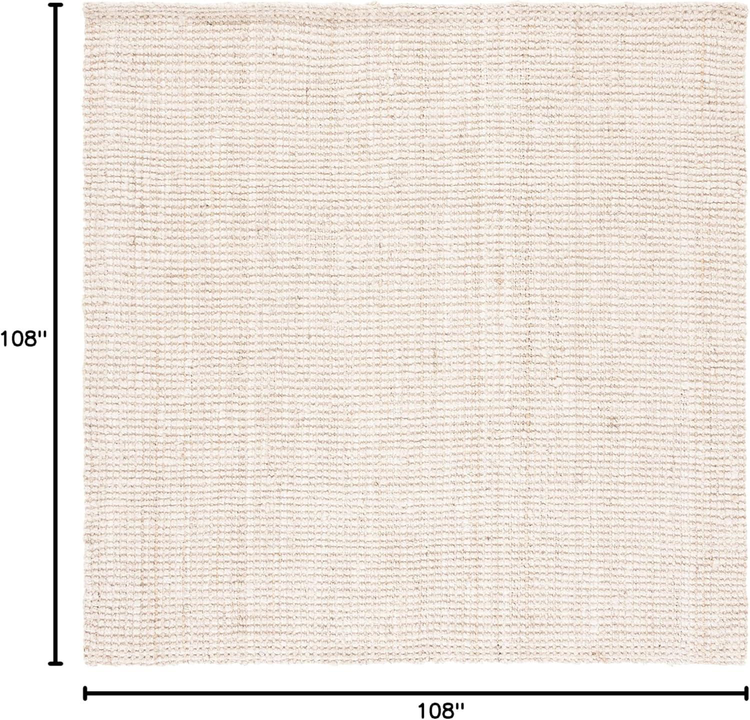 image:imageSAFAVIEH Area Rug 5x8 Natural Fiber Collection Natural Brown Handmade Jute amp Coir Farmhouse Style Chunky Textured Thick Pile NF747ABleachIvory