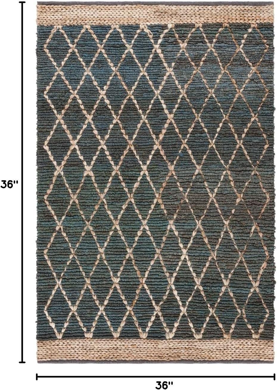 image:imageSAFAVIEH Area Rug 5x8 Natural Fiber Collection Natural Brown Handmade Jute amp Coir Farmhouse Style Chunky Textured Thick Pile NF747ABleachIvory