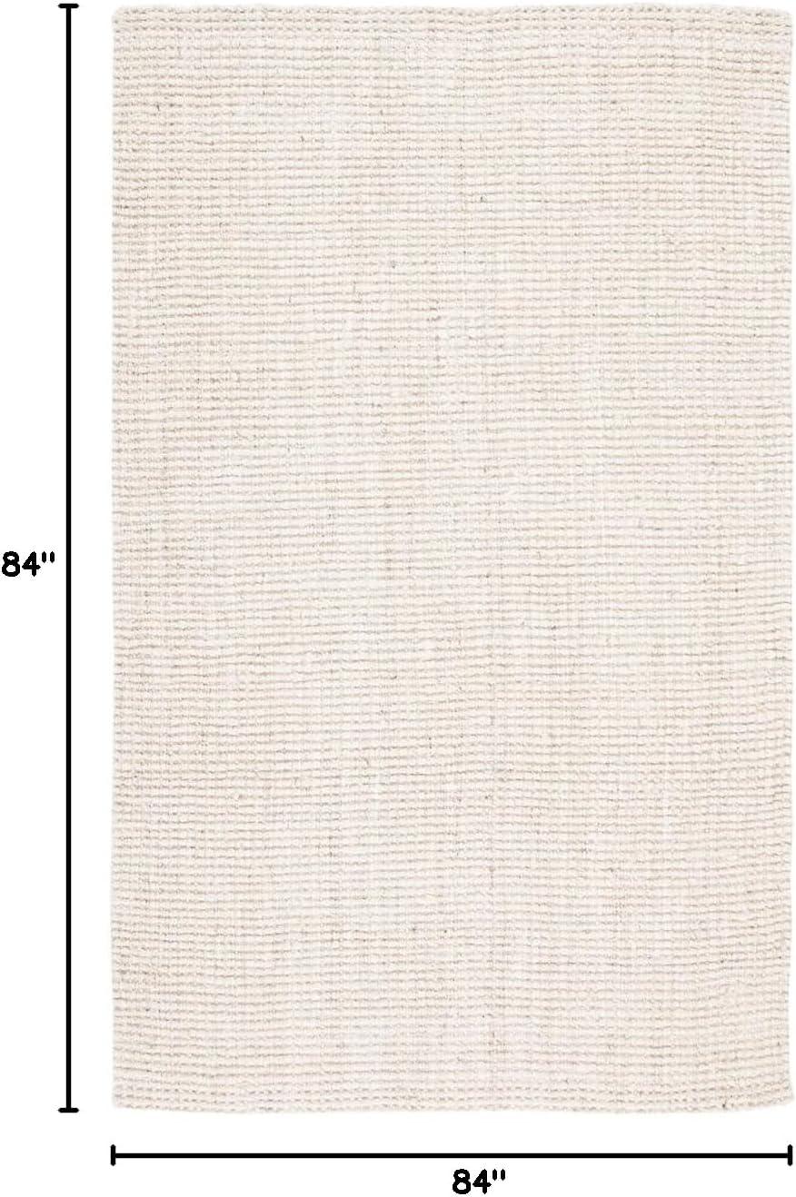 image:imageSAFAVIEH Area Rug 5x8 Natural Fiber Collection Natural Brown Handmade Jute amp Coir Farmhouse Style Chunky Textured Thick Pile NF747ABleachIvory