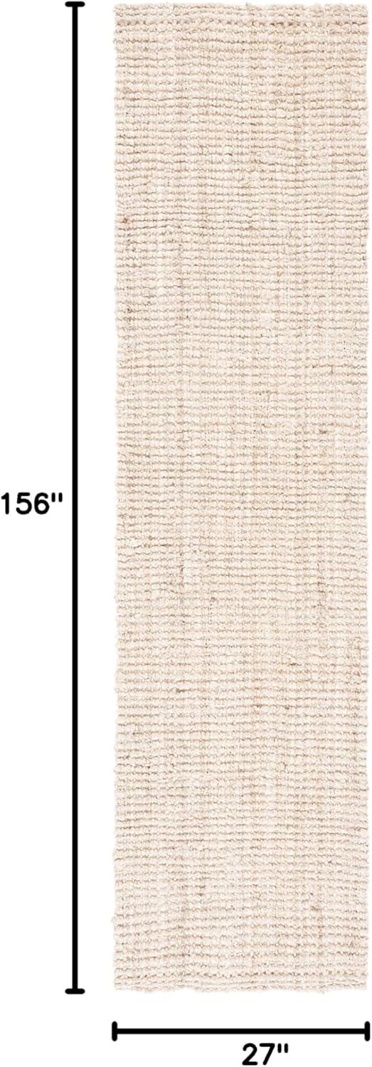 image:imageSAFAVIEH Area Rug 5x8 Natural Fiber Collection Natural Brown Handmade Jute amp Coir Farmhouse Style Chunky Textured Thick Pile NF747ABleachIvory