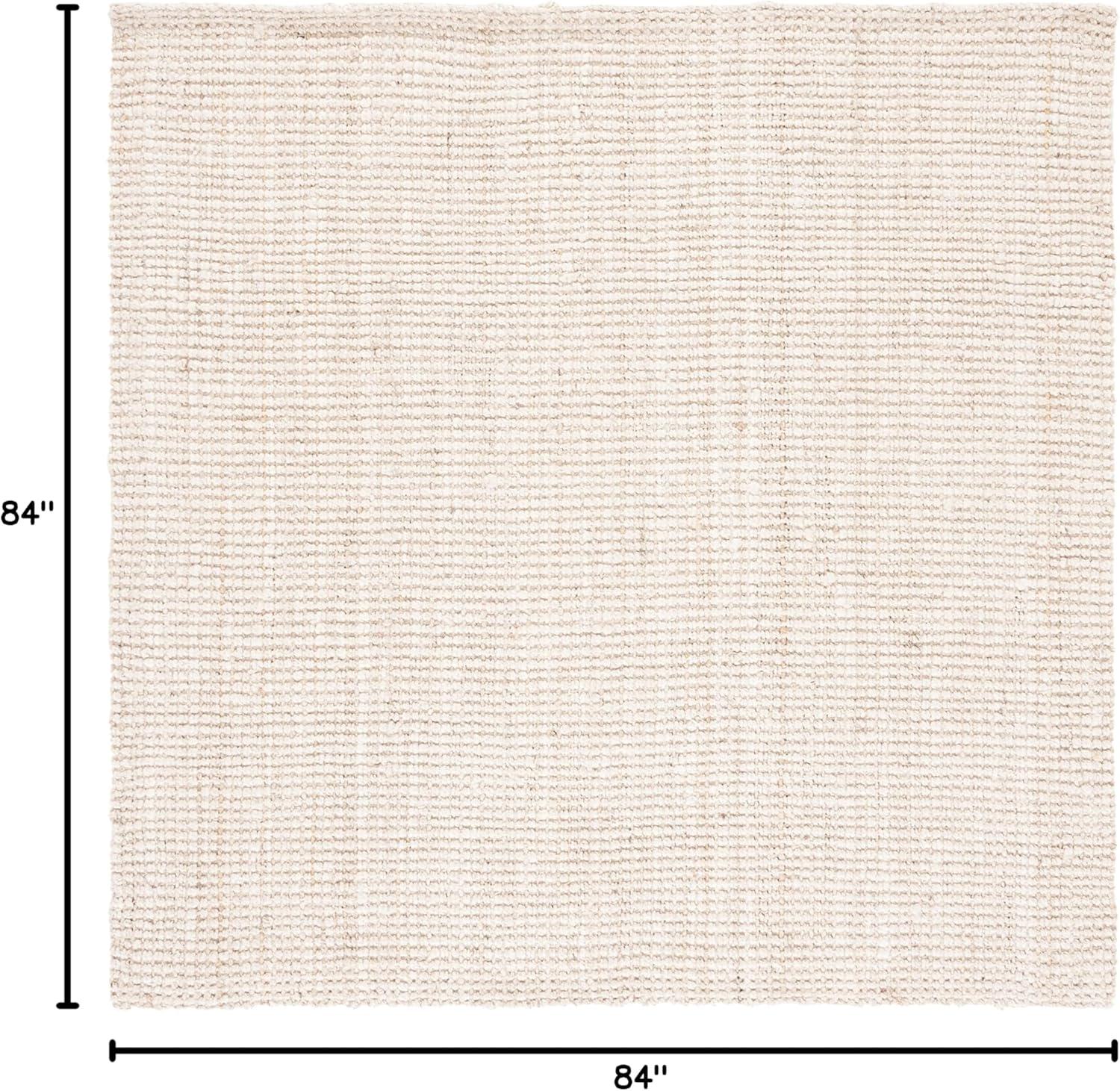 image:imageSAFAVIEH Area Rug 5x8 Natural Fiber Collection Natural Brown Handmade Jute amp Coir Farmhouse Style Chunky Textured Thick Pile NF747ABleachIvory