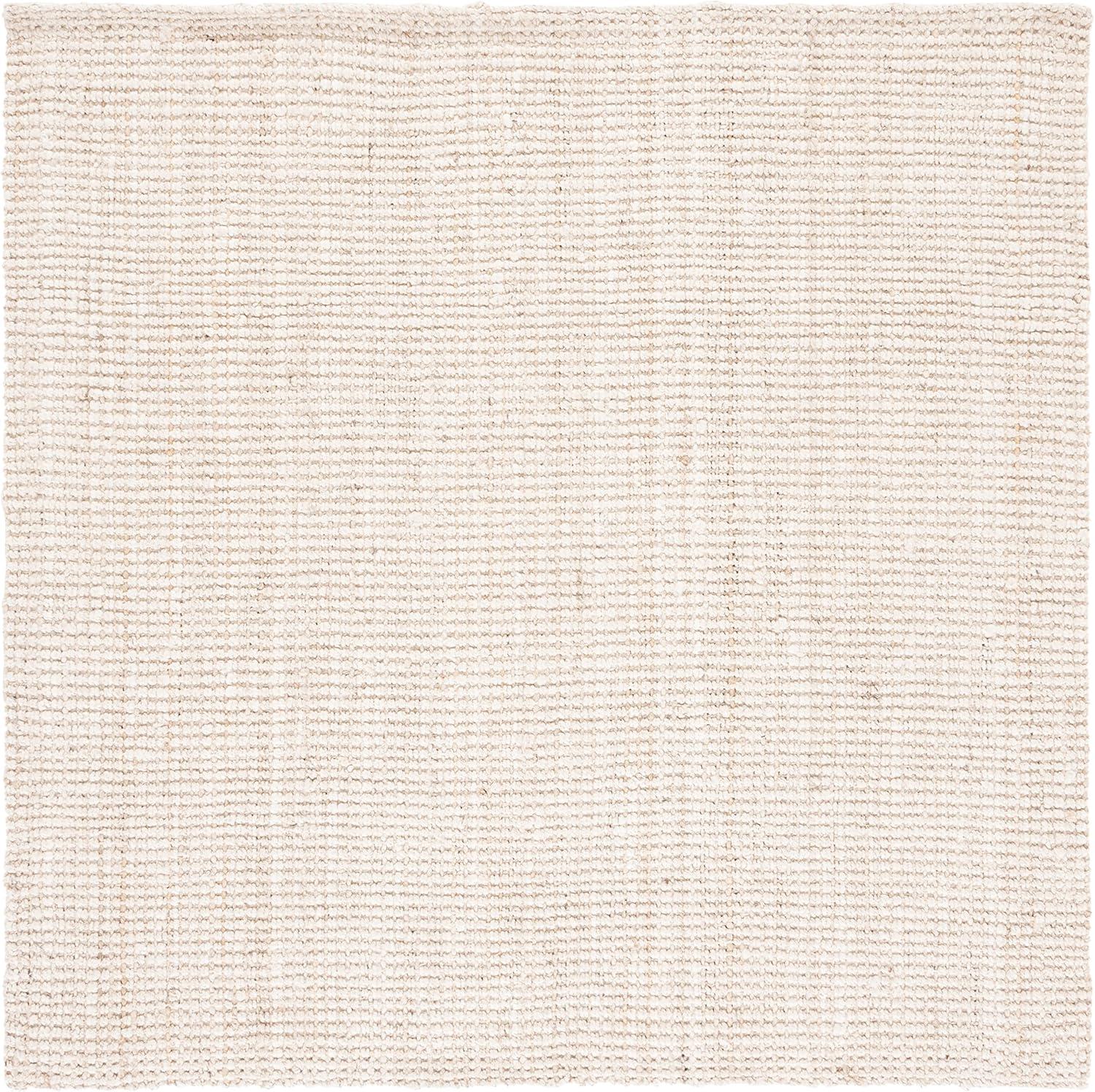 image:imageSAFAVIEH Area Rug 5x8 Natural Fiber Collection Natural Brown Handmade Jute amp Coir Farmhouse Style Chunky Textured Thick Pile NF747ABleachIvory