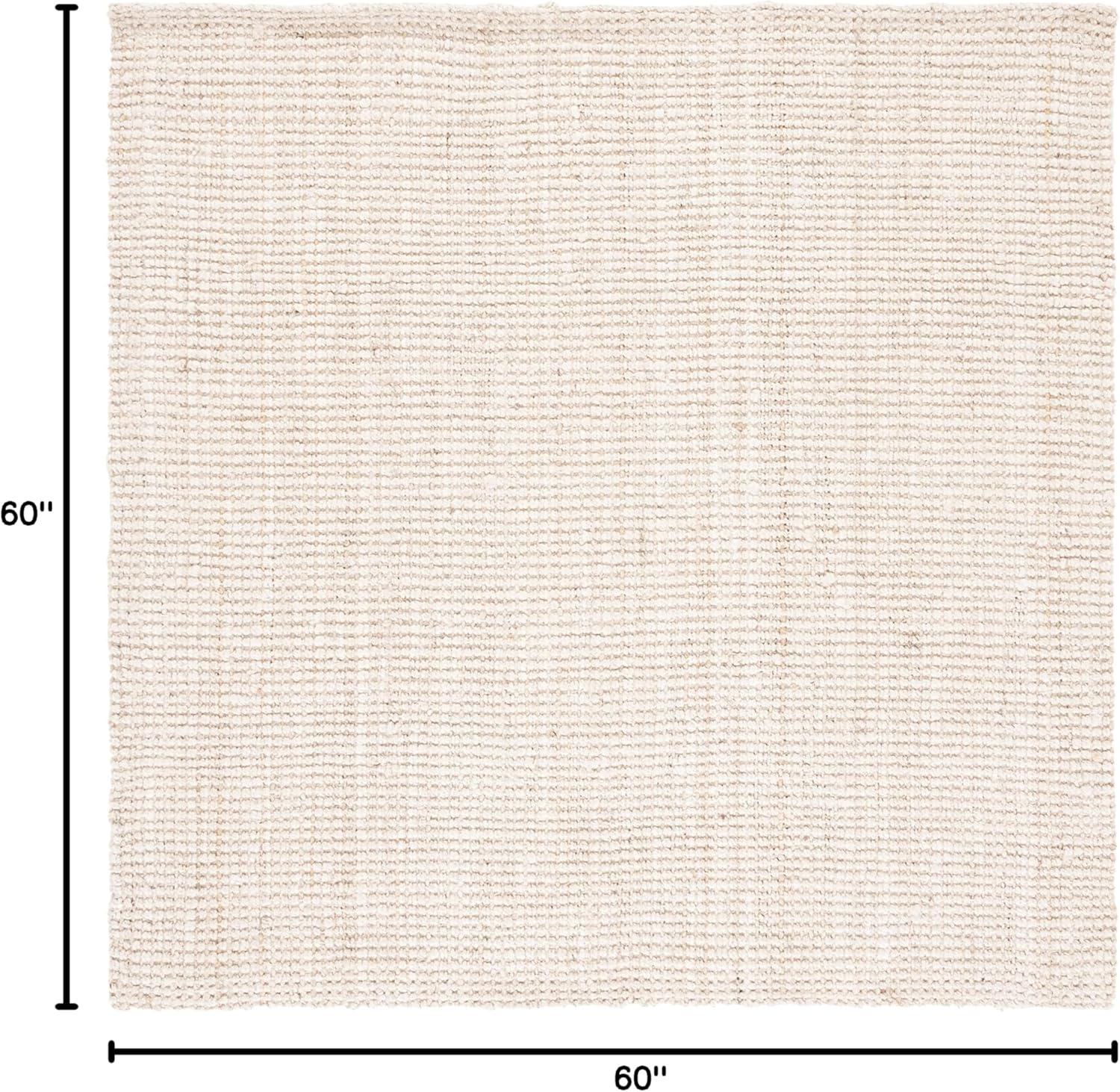 image:imageSAFAVIEH Area Rug 5x8 Natural Fiber Collection Natural Brown Handmade Jute amp Coir Farmhouse Style Chunky Textured Thick Pile NF747ABleachIvory