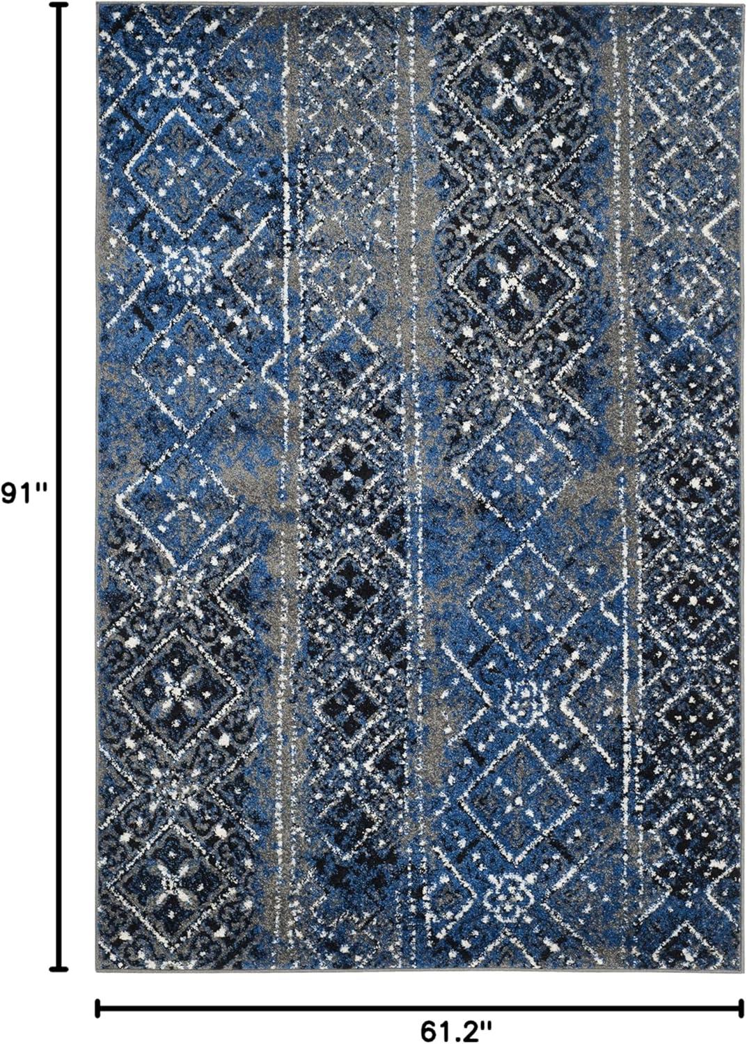 image:imageSAFAVIEH Area Rug 8x10 Adirondack Collection Large Black amp Silver Moroccan Boho Design NonShedding amp Easy Cleaning Ideal for Living Room Bedroom Office Dining Space ADR111CSilverMulti