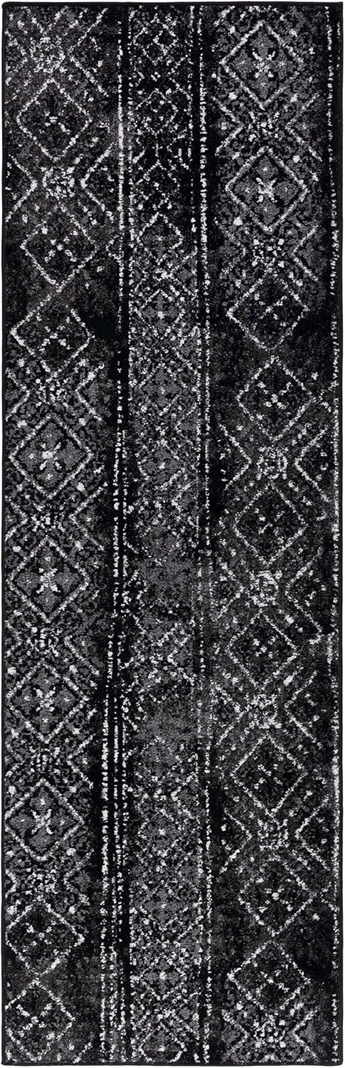 image:imageSAFAVIEH Area Rug 8x10 Adirondack Collection Large Black amp Silver Moroccan Boho Design NonShedding amp Easy Cleaning Ideal for Living Room Bedroom Office Dining Space ADR111CBlackSilver