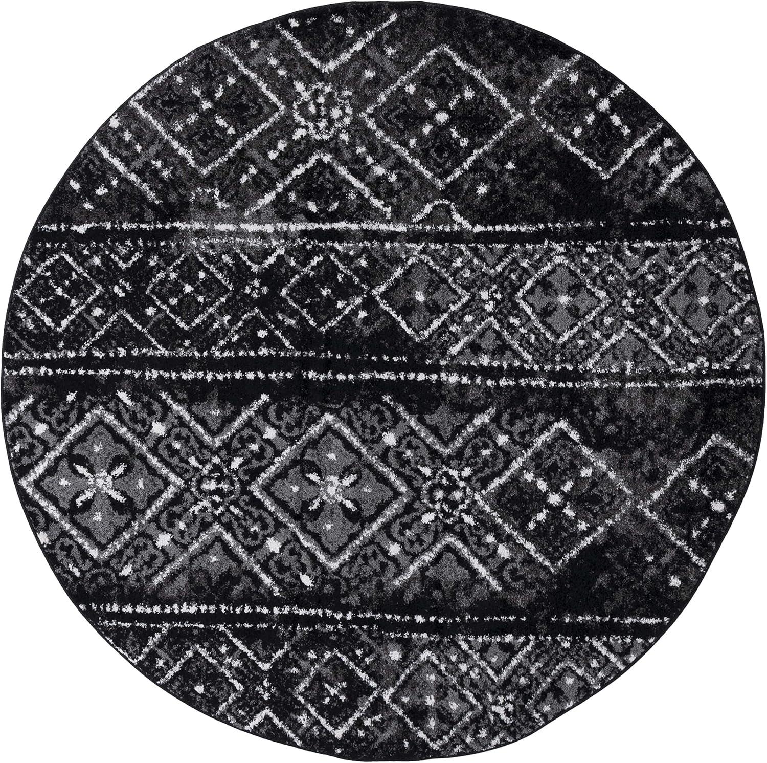 image:imageSAFAVIEH Area Rug 8x10 Adirondack Collection Large Black amp Silver Moroccan Boho Design NonShedding amp Easy Cleaning Ideal for Living Room Bedroom Office Dining Space ADR111CBlackSilver