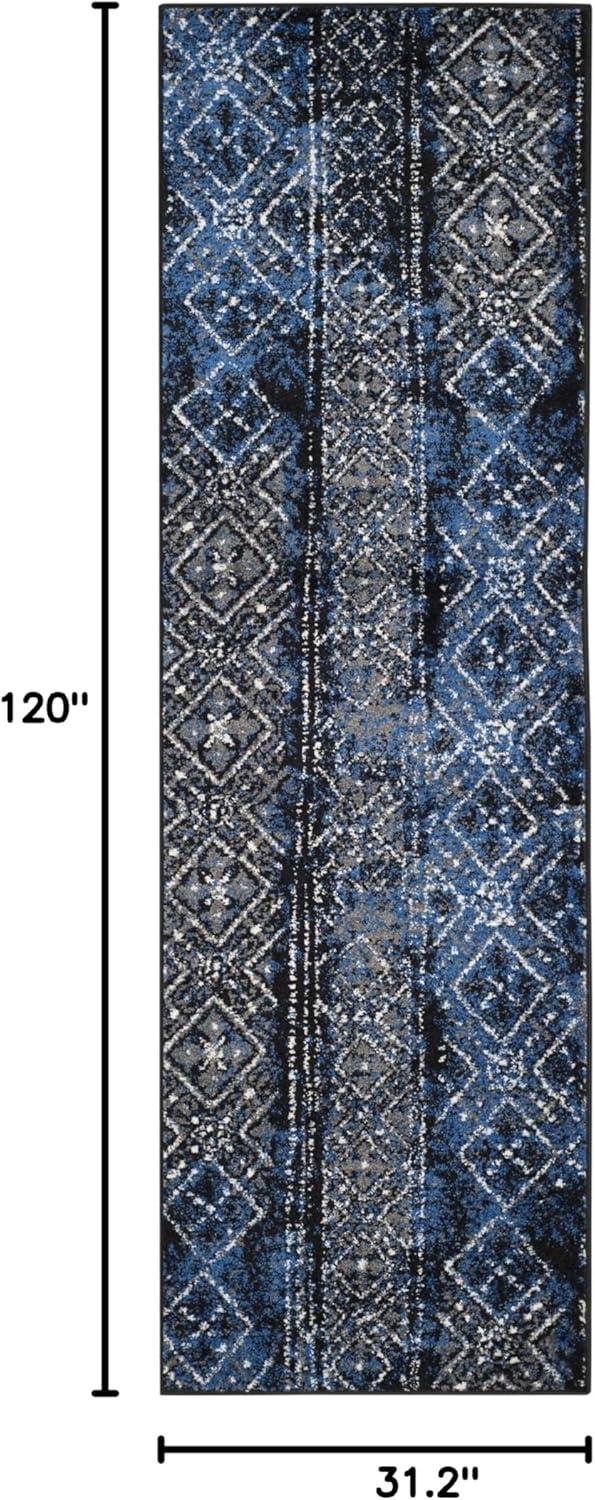 image:imageSAFAVIEH Area Rug 8x10 Adirondack Collection Large Black amp Silver Moroccan Boho Design NonShedding amp Easy Cleaning Ideal for Living Room Bedroom Office Dining Space ADR111CBlueBlack
