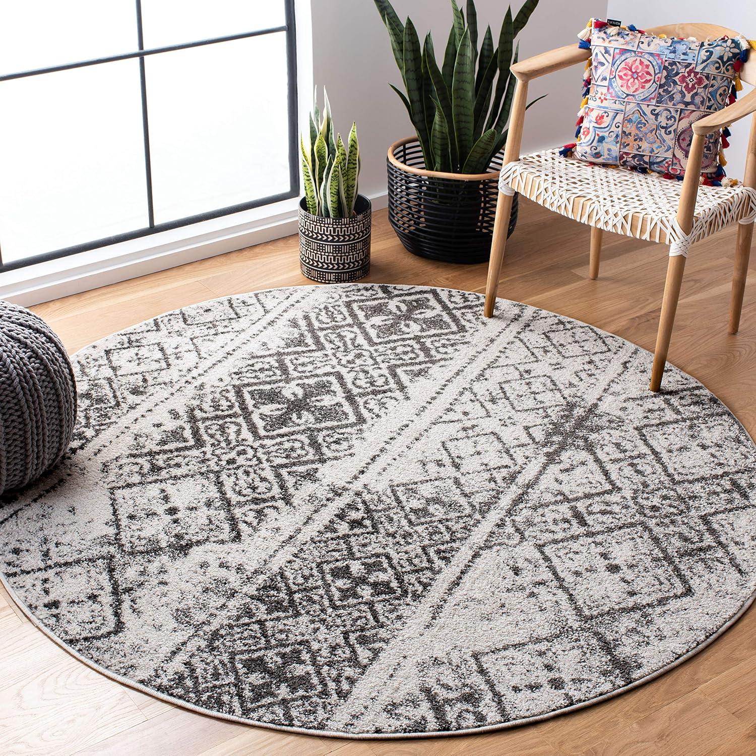 image:imageSAFAVIEH Area Rug 8x10 Adirondack Collection Large Black amp Silver Moroccan Boho Design NonShedding amp Easy Cleaning Ideal for Living Room Bedroom Office Dining Space ADR111CSilverBlack