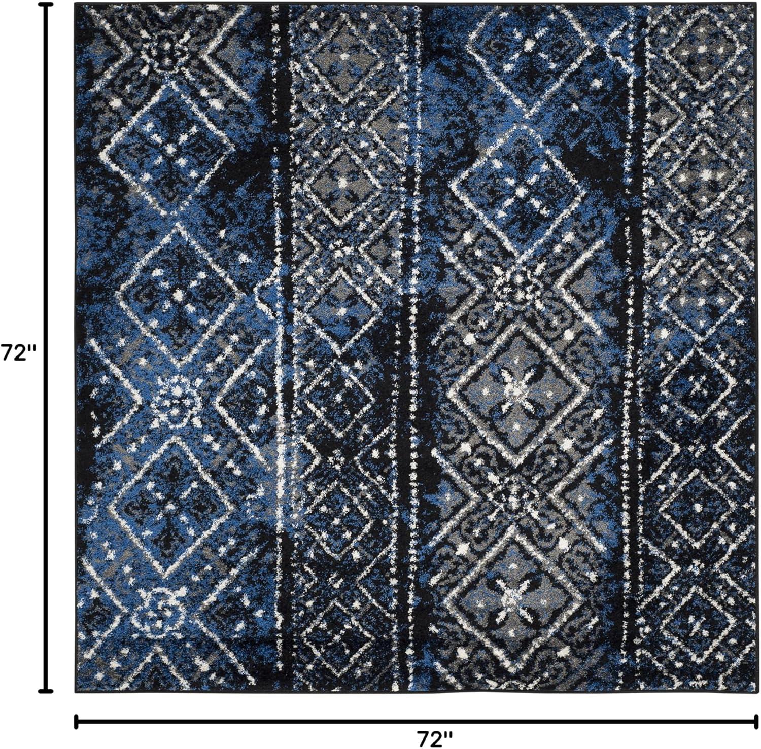 image:imageSAFAVIEH Area Rug 8x10 Adirondack Collection Large Black amp Silver Moroccan Boho Design NonShedding amp Easy Cleaning Ideal for Living Room Bedroom Office Dining Space ADR111CBlueBlack