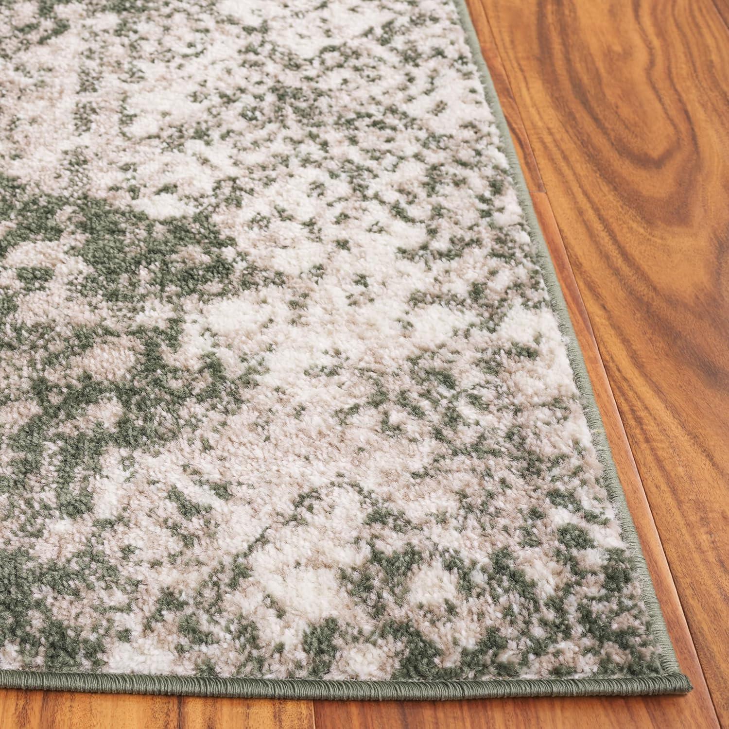 image:imageSAFAVIEH Area Rug 8x10 Adirondack Collection Large Black amp Silver Moroccan Boho Design NonShedding amp Easy Cleaning Ideal for Living Room Bedroom Office Dining Space ADR111CDark GreenIvory