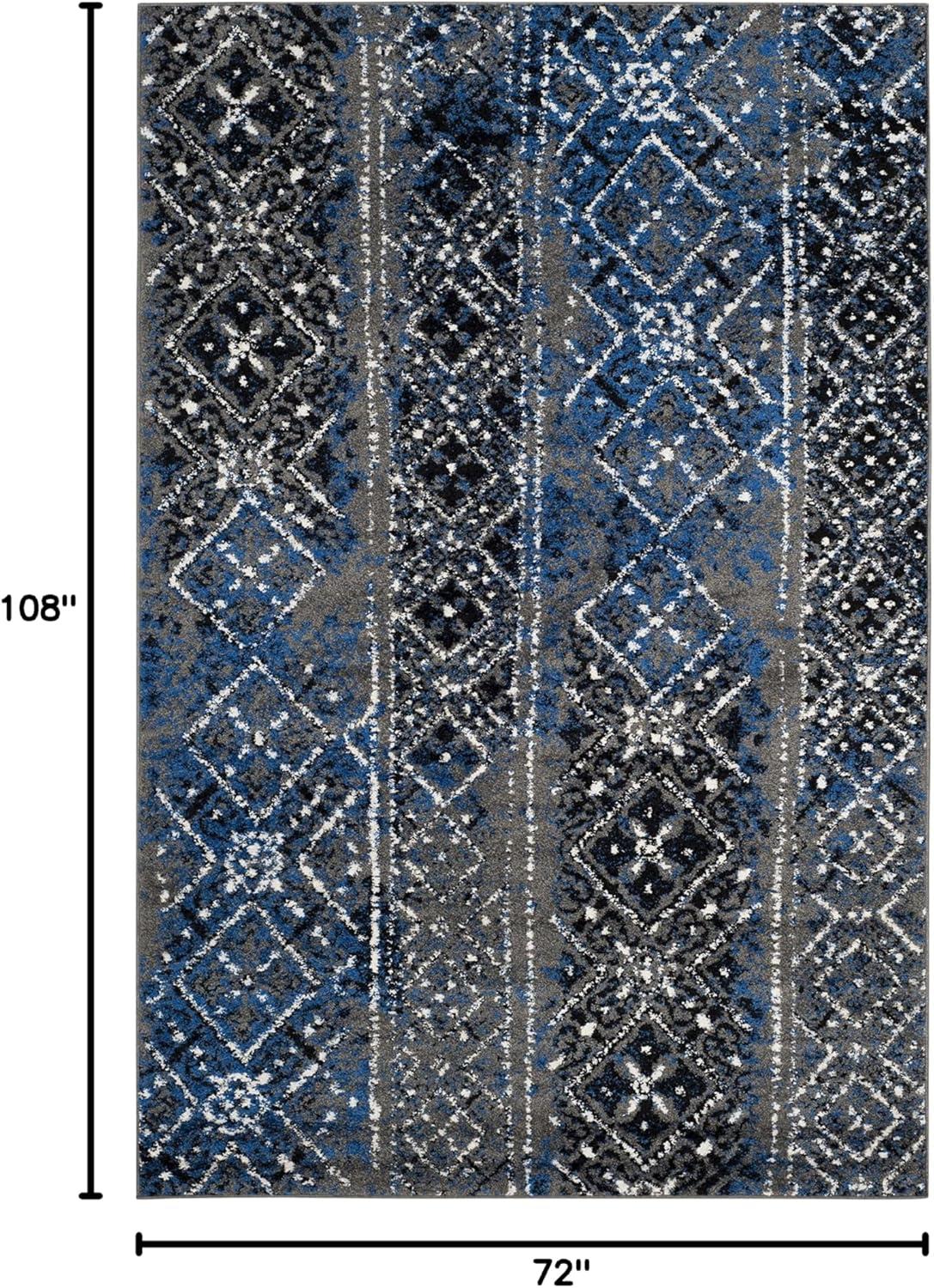 image:imageSAFAVIEH Area Rug 8x10 Adirondack Collection Large Black amp Silver Moroccan Boho Design NonShedding amp Easy Cleaning Ideal for Living Room Bedroom Office Dining Space ADR111CSilverMulti