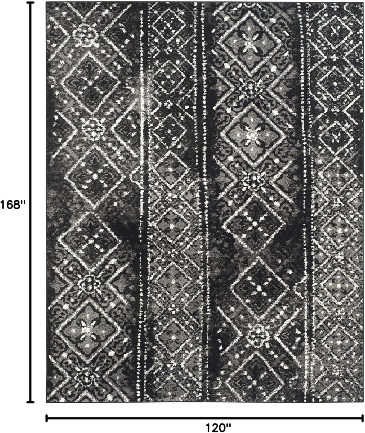 image:imageSAFAVIEH Area Rug 8x10 Adirondack Collection Large Black amp Silver Moroccan Boho Design NonShedding amp Easy Cleaning Ideal for Living Room Bedroom Office Dining Space ADR111CBlackSilver
