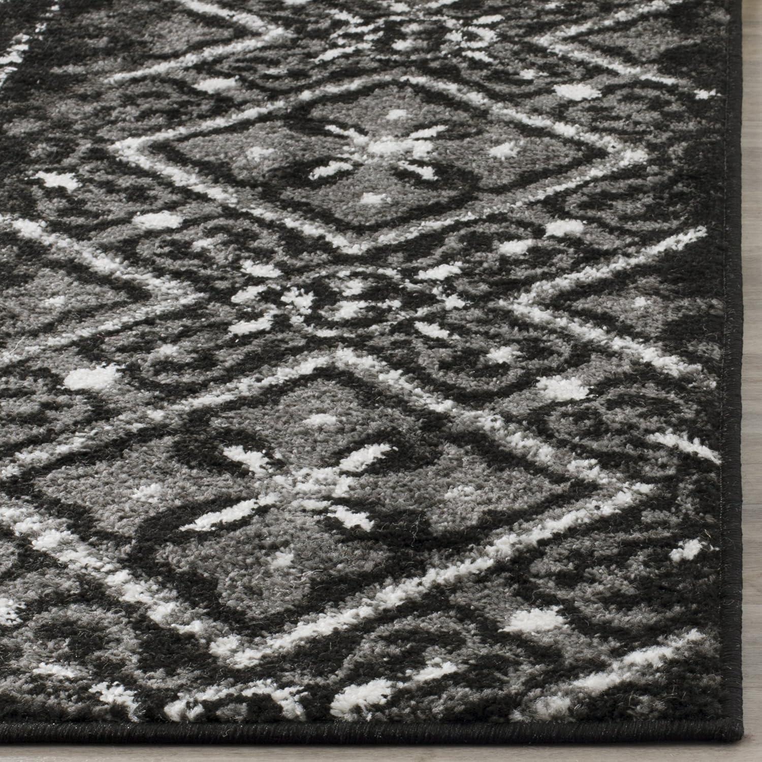 image:imageSAFAVIEH Area Rug 8x10 Adirondack Collection Large Black amp Silver Moroccan Boho Design NonShedding amp Easy Cleaning Ideal for Living Room Bedroom Office Dining Space ADR111CBlackSilver