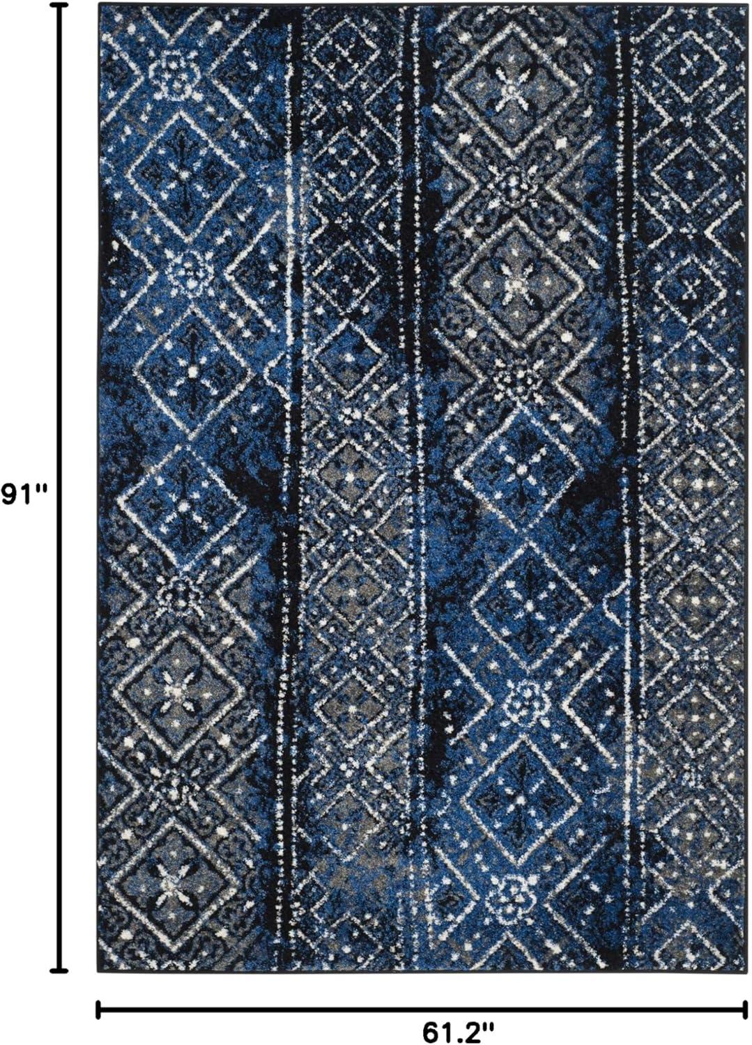 image:imageSAFAVIEH Area Rug 8x10 Adirondack Collection Large Black amp Silver Moroccan Boho Design NonShedding amp Easy Cleaning Ideal for Living Room Bedroom Office Dining Space ADR111CBlueBlack