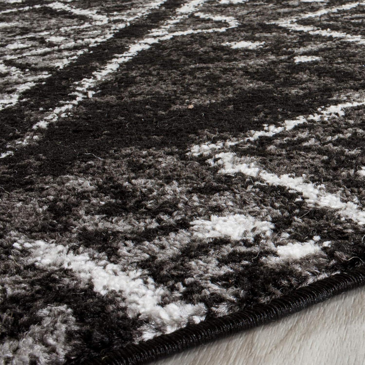 image:imageSAFAVIEH Area Rug 8x10 Adirondack Collection Large Black amp Silver Moroccan Boho Design NonShedding amp Easy Cleaning Ideal for Living Room Bedroom Office Dining Space ADR111CBlackSilver