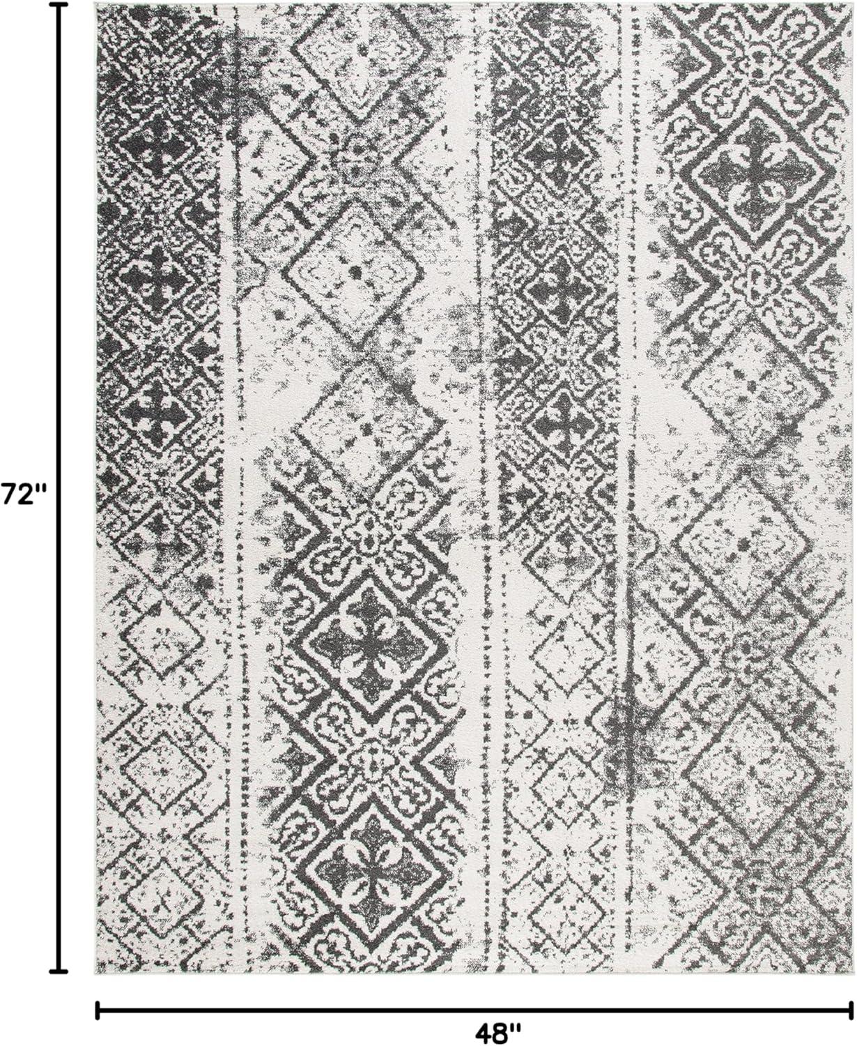 image:imageSAFAVIEH Area Rug 8x10 Adirondack Collection Large Black amp Silver Moroccan Boho Design NonShedding amp Easy Cleaning Ideal for Living Room Bedroom Office Dining Space ADR111CSilverBlack