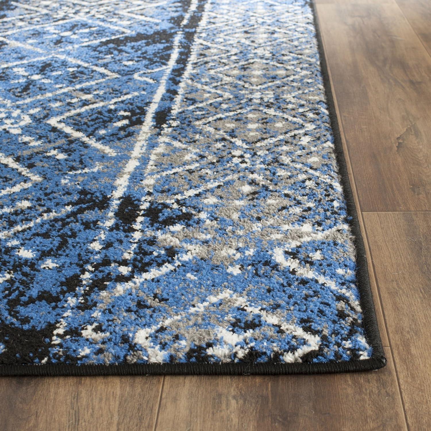 image:imageSAFAVIEH Area Rug 8x10 Adirondack Collection Large Black amp Silver Moroccan Boho Design NonShedding amp Easy Cleaning Ideal for Living Room Bedroom Office Dining Space ADR111CBlueBlack