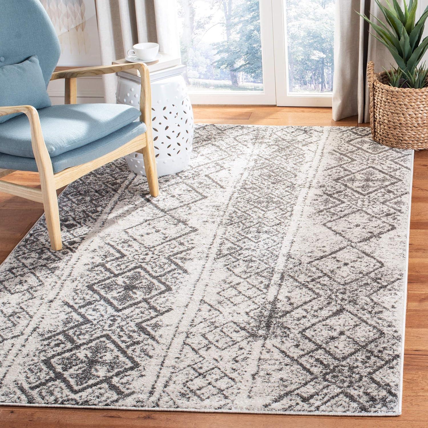 image:imageSAFAVIEH Area Rug 8x10 Adirondack Collection Large Black amp Silver Moroccan Boho Design NonShedding amp Easy Cleaning Ideal for Living Room Bedroom Office Dining Space ADR111CSilverBlack